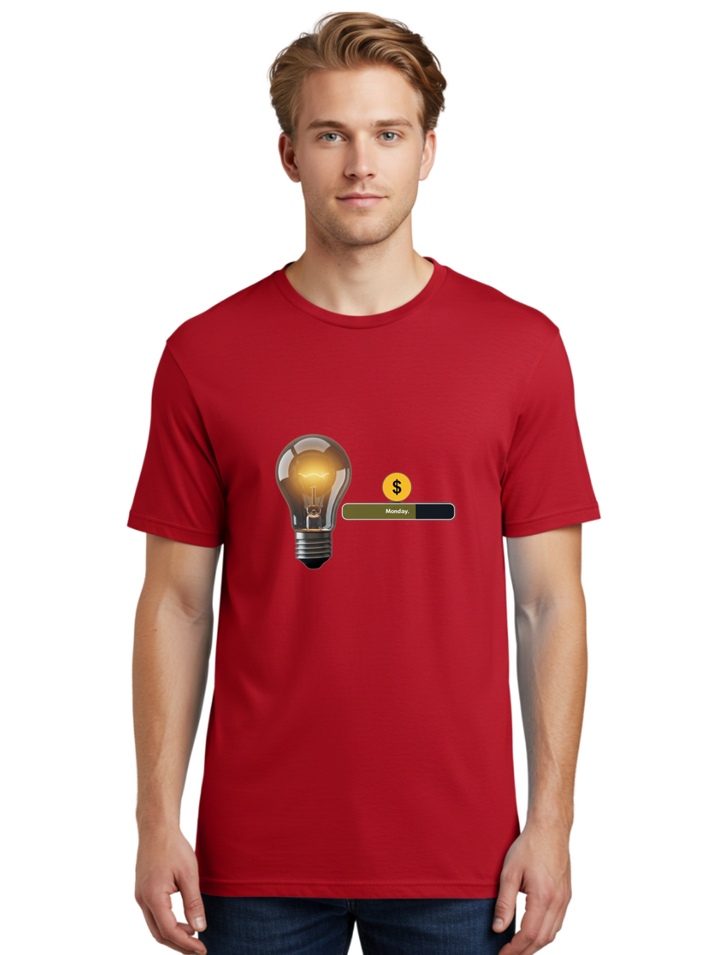 Lightbulb-Monday Men'S Graphic Tee, 100% Cotton, Comfortable Casual Summer Wear, Machine Washable, Vintage Camera, Old Camera, Antique Camera, Black Camera, Classic Photography, Photography Equipment, Nostalgic Device, Film Camera, Camera Art Bao587