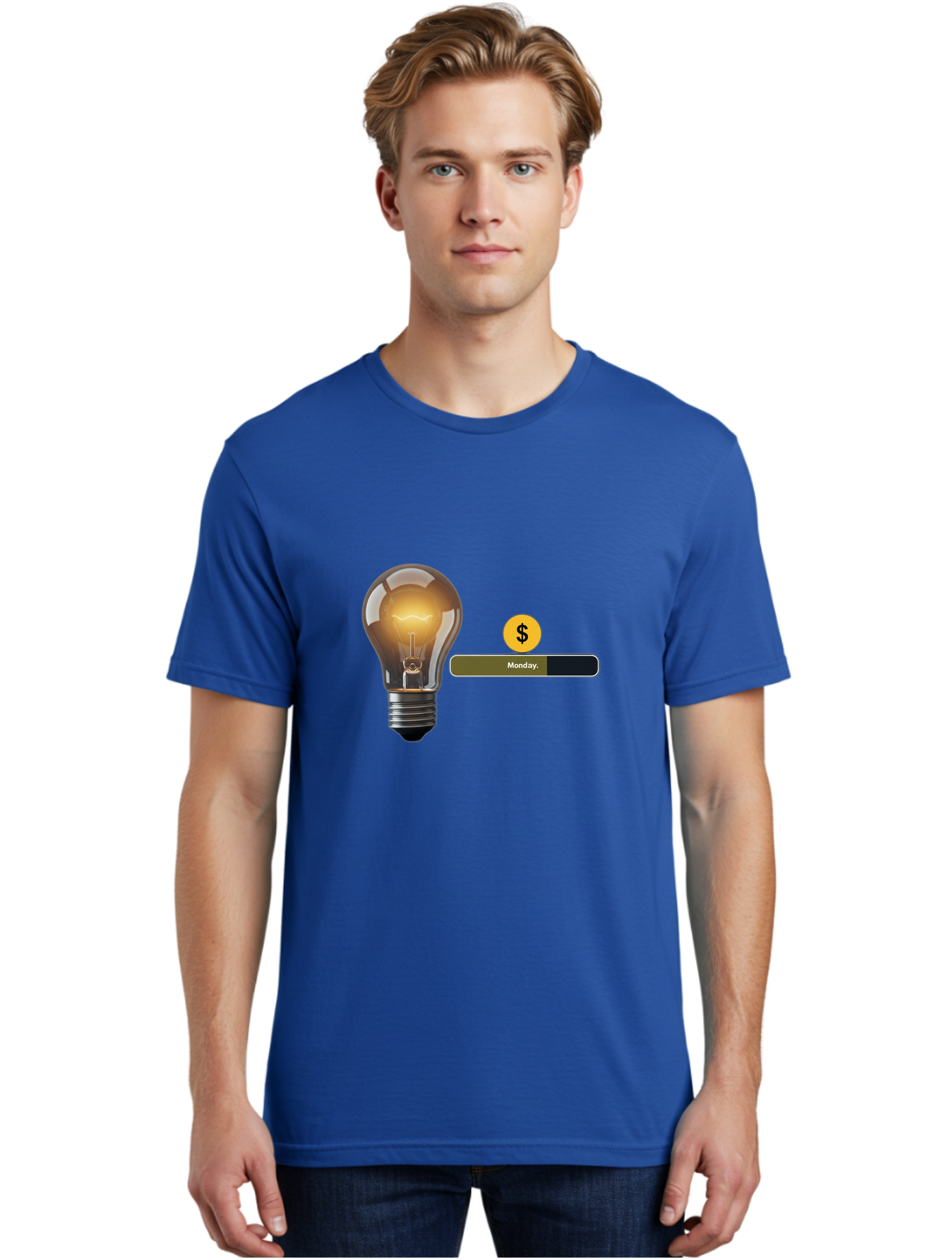 Lightbulb-Monday Men'S Graphic Tee, 100% Cotton, Comfortable Casual Summer Wear, Machine Washable, Vintage Camera, Old Camera, Antique Camera, Black Camera, Classic Photography, Photography Equipment, Nostalgic Device, Film Camera, Camera Art Bao587