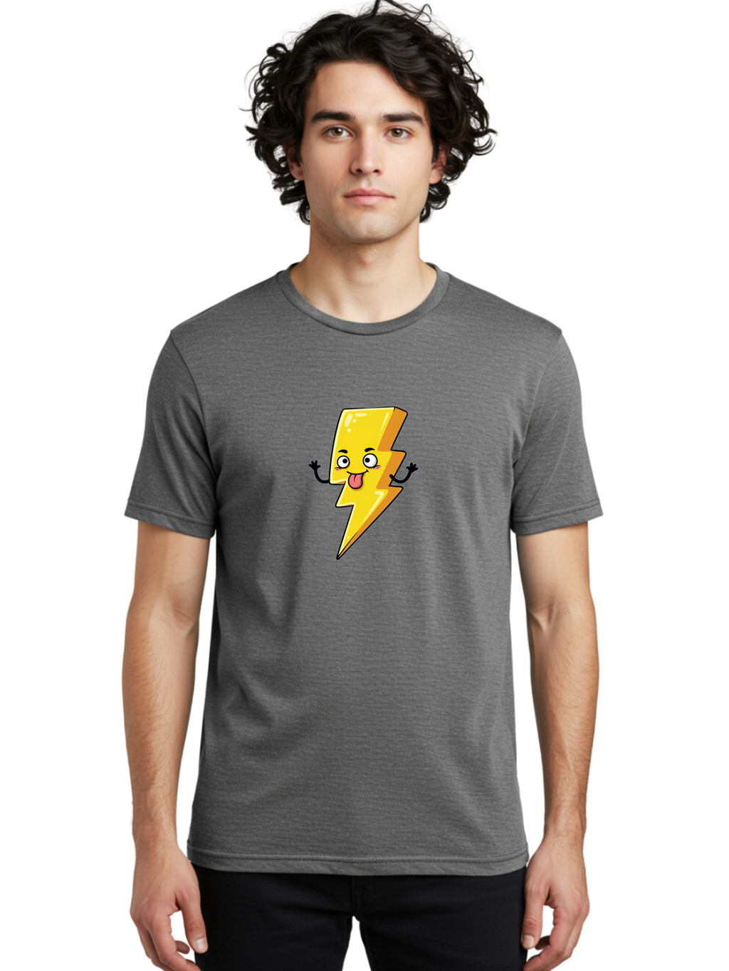 Lightning-Bolt Men'S Graphic Tee, 100% Cotton, Comfortable Casual Summer Wear, Machine Washable, Vintage Camera, Old Camera, Antique Camera, Black Camera, Classic Photography, Photography Equipment, Nostalgic Device, Film Camera, Camera Art Bao588