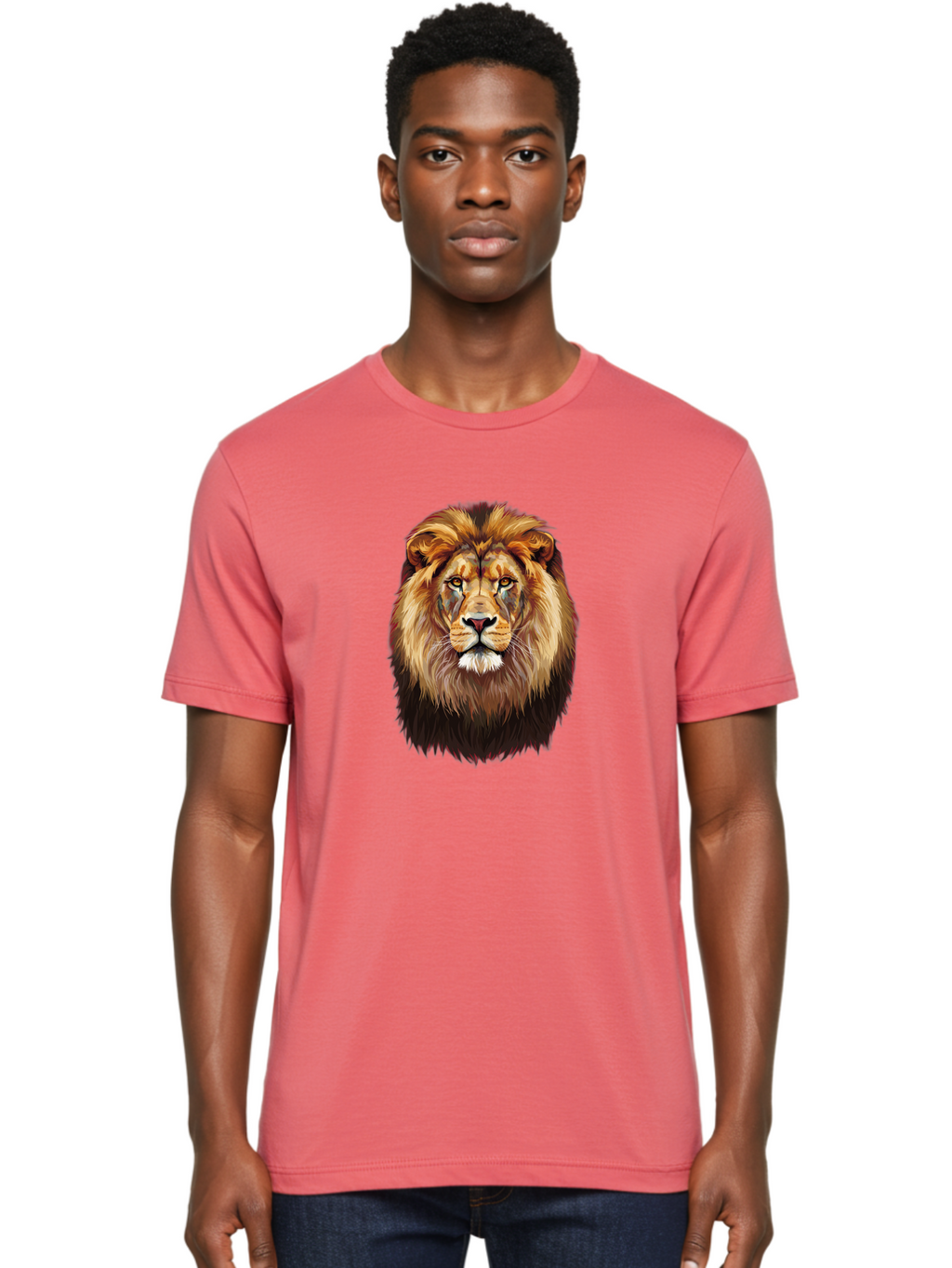 Lion-Head-1 Men'S Graphic Tee, 100% Cotton, Comfortable Casual Summer Wear, Machine Washable, Vintage Camera, Old Camera, Antique Camera, Black Camera, Classic Photography, Photography Equipment, Nostalgic Device, Film Camera, Camera Art Bao592