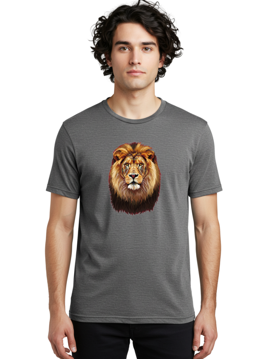 Lion-Head-1 Men'S Graphic Tee, 100% Cotton, Comfortable Casual Summer Wear, Machine Washable, Vintage Camera, Old Camera, Antique Camera, Black Camera, Classic Photography, Photography Equipment, Nostalgic Device, Film Camera, Camera Art Bao592