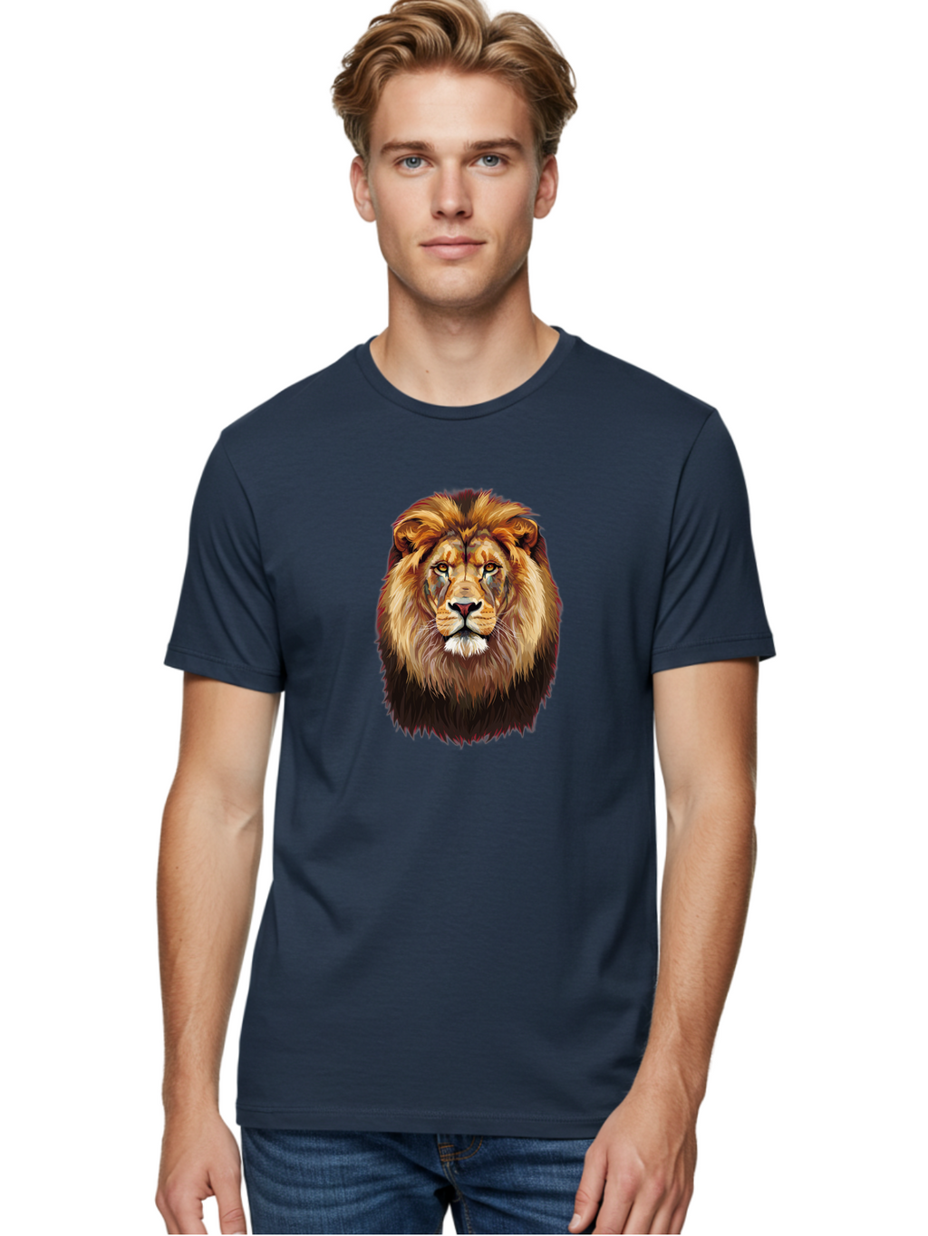 Lion-Head-1 Men'S Graphic Tee, 100% Cotton, Comfortable Casual Summer Wear, Machine Washable, Vintage Camera, Old Camera, Antique Camera, Black Camera, Classic Photography, Photography Equipment, Nostalgic Device, Film Camera, Camera Art Bao592