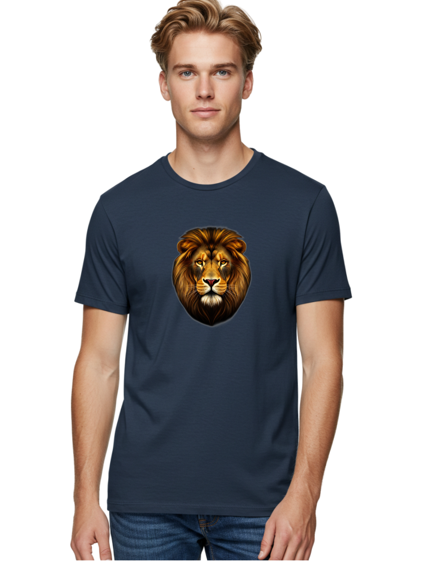 Lion-Head-2 Men'S Graphic Tee, 100% Cotton, Comfortable Casual Summer Wear, Machine Washable, Vintage Camera, Old Camera, Antique Camera, Black Camera, Classic Photography, Photography Equipment, Nostalgic Device, Film Camera, Camera Art Bao593