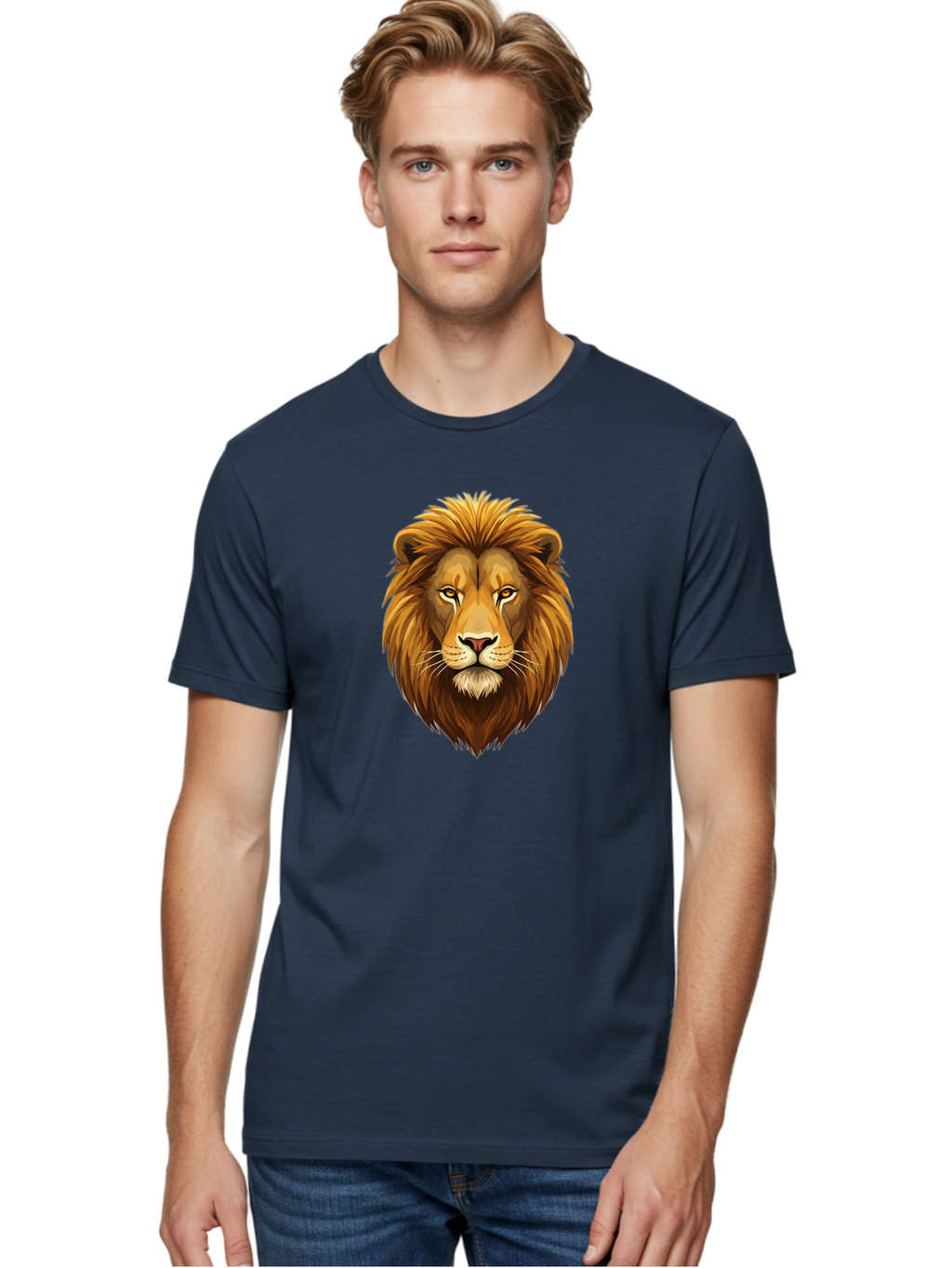 Lion-Head-3 Men'S Graphic Tee, 100% Cotton, Comfortable Casual Summer Wear, Machine Washable, Vintage Camera, Old Camera, Antique Camera, Black Camera, Classic Photography, Photography Equipment, Nostalgic Device, Film Camera, Camera Art Bao594