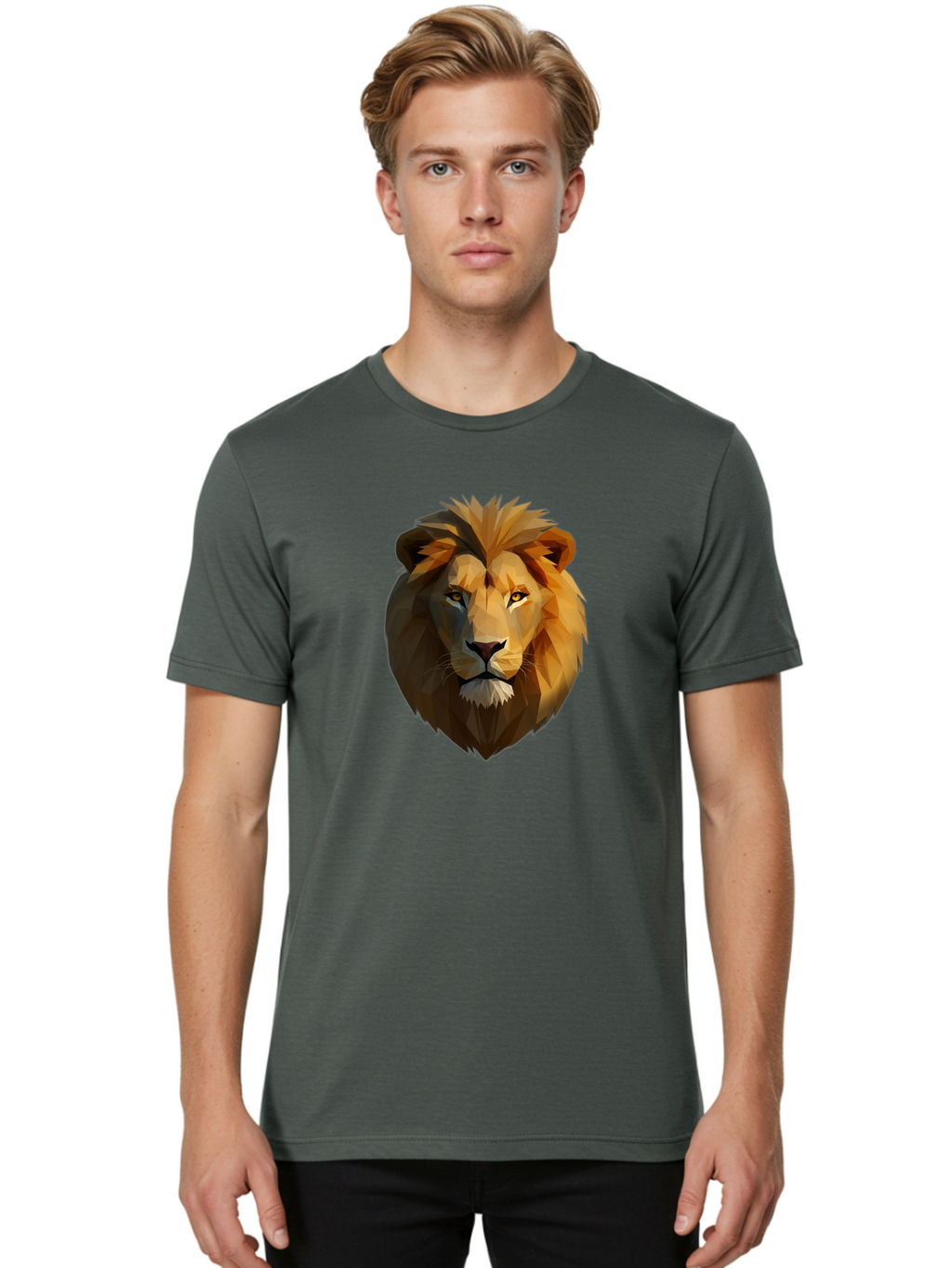 Lion-Head-4 Men'S Graphic Tee, 100% Cotton, Comfortable Casual Summer Wear, Machine Washable, Vintage Camera, Old Camera, Antique Camera, Black Camera, Classic Photography, Photography Equipment, Nostalgic Device, Film Camera, Camera Art Bao595