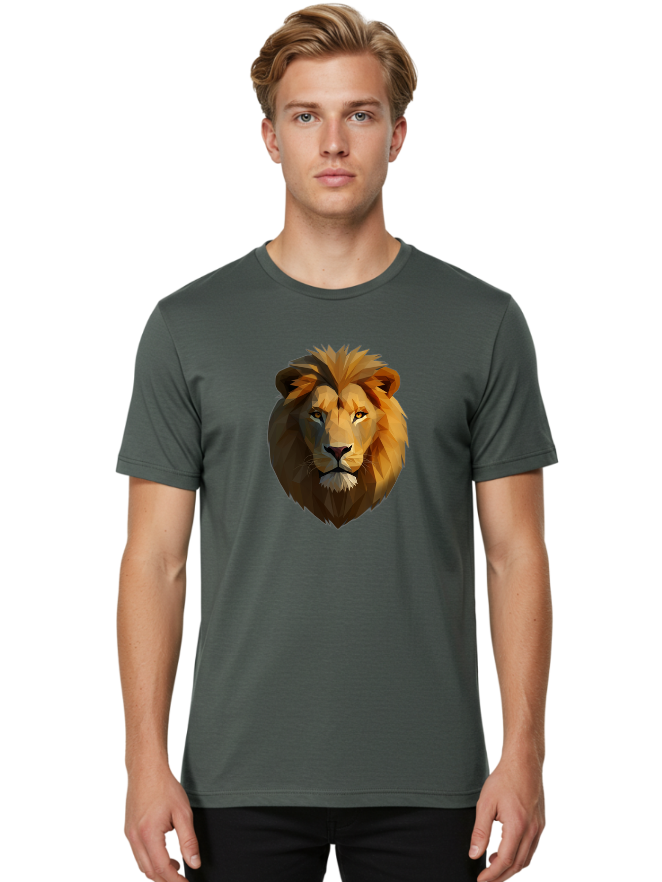Lion-Head-4 Men'S Graphic Tee, 100% Cotton, Comfortable Casual Summer Wear, Machine Washable, Vintage Camera, Old Camera, Antique Camera, Black Camera, Classic Photography, Photography Equipment, Nostalgic Device, Film Camera, Camera Art Bao595