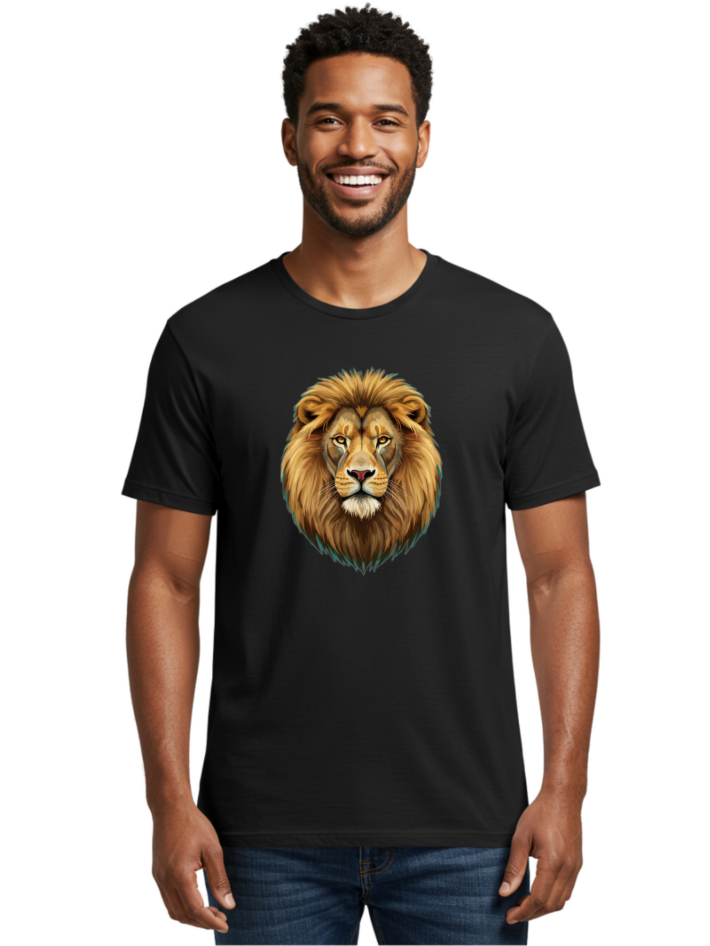 Lion-Head-5 Men'S Graphic Tee, 100% Cotton, Comfortable Casual Summer Wear, Machine Washable, Vintage Camera, Old Camera, Antique Camera, Black Camera, Classic Photography, Photography Equipment, Nostalgic Device, Film Camera, Camera Art Bao596
