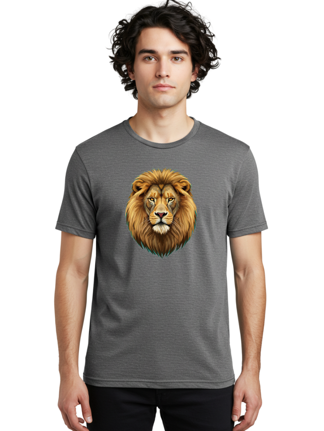 Lion-Head-5 Men'S Graphic Tee, 100% Cotton, Comfortable Casual Summer Wear, Machine Washable, Vintage Camera, Old Camera, Antique Camera, Black Camera, Classic Photography, Photography Equipment, Nostalgic Device, Film Camera, Camera Art Bao596