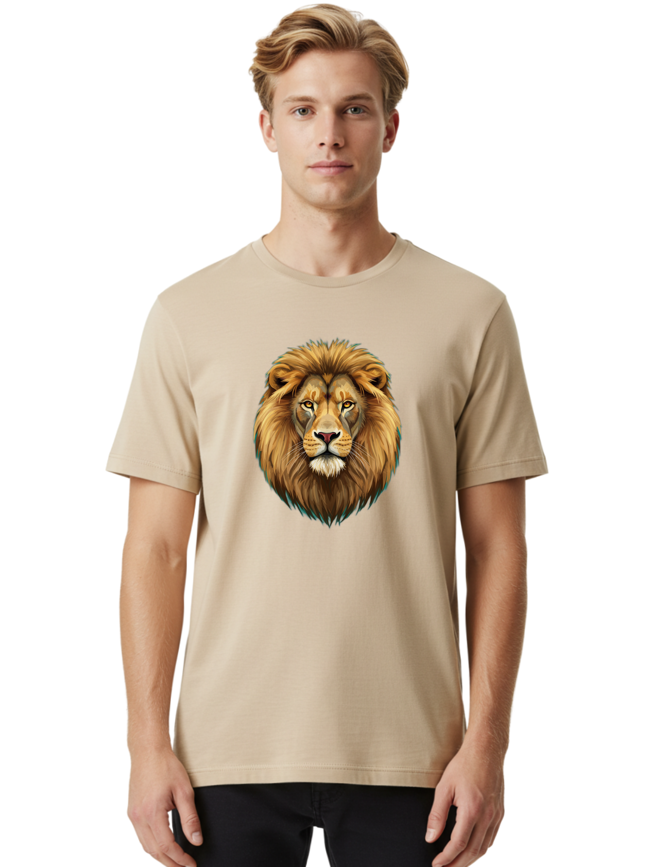 Lion-Head-5 Men'S Graphic Tee, 100% Cotton, Comfortable Casual Summer Wear, Machine Washable, Vintage Camera, Old Camera, Antique Camera, Black Camera, Classic Photography, Photography Equipment, Nostalgic Device, Film Camera, Camera Art Bao596