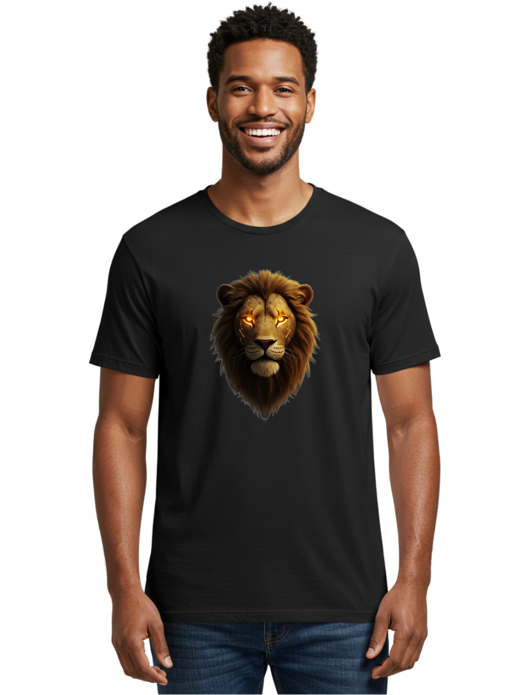 Lion-Head-6 Men'S Graphic Tee, 100% Cotton, Comfortable Casual Summer Wear, Machine Washable, Vintage Camera, Old Camera, Antique Camera, Black Camera, Classic Photography, Photography Equipment, Nostalgic Device, Film Camera, Camera Art Bao597