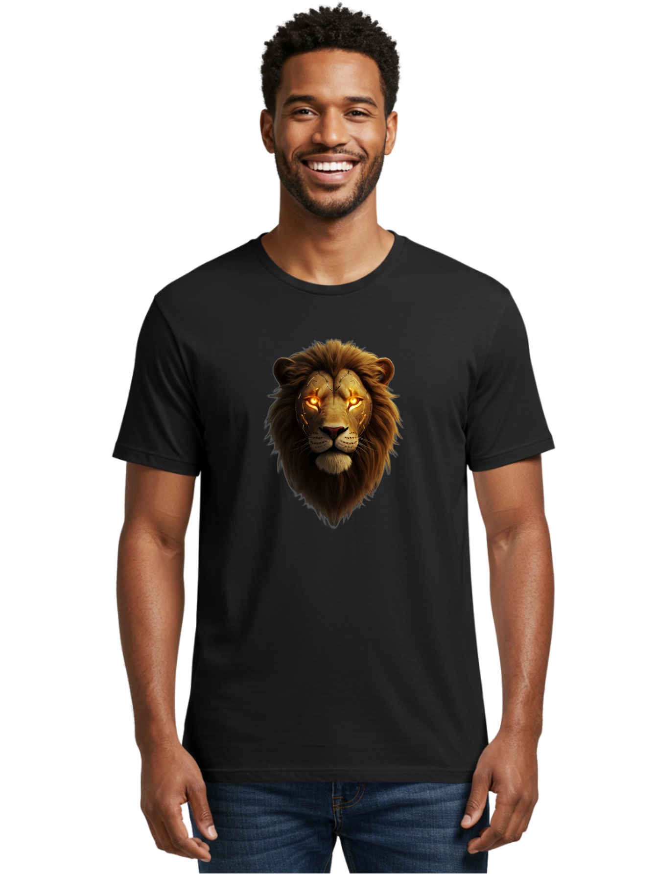 Lion-Head-6 Men'S Graphic Tee, 100% Cotton, Comfortable Casual Summer Wear, Machine Washable, Vintage Camera, Old Camera, Antique Camera, Black Camera, Classic Photography, Photography Equipment, Nostalgic Device, Film Camera, Camera Art Bao597