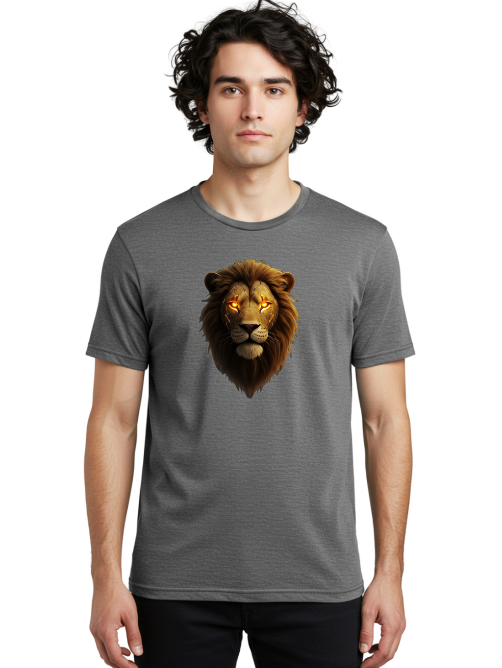Lion-Head-6 Men'S Graphic Tee, 100% Cotton, Comfortable Casual Summer Wear, Machine Washable, Vintage Camera, Old Camera, Antique Camera, Black Camera, Classic Photography, Photography Equipment, Nostalgic Device, Film Camera, Camera Art Bao597