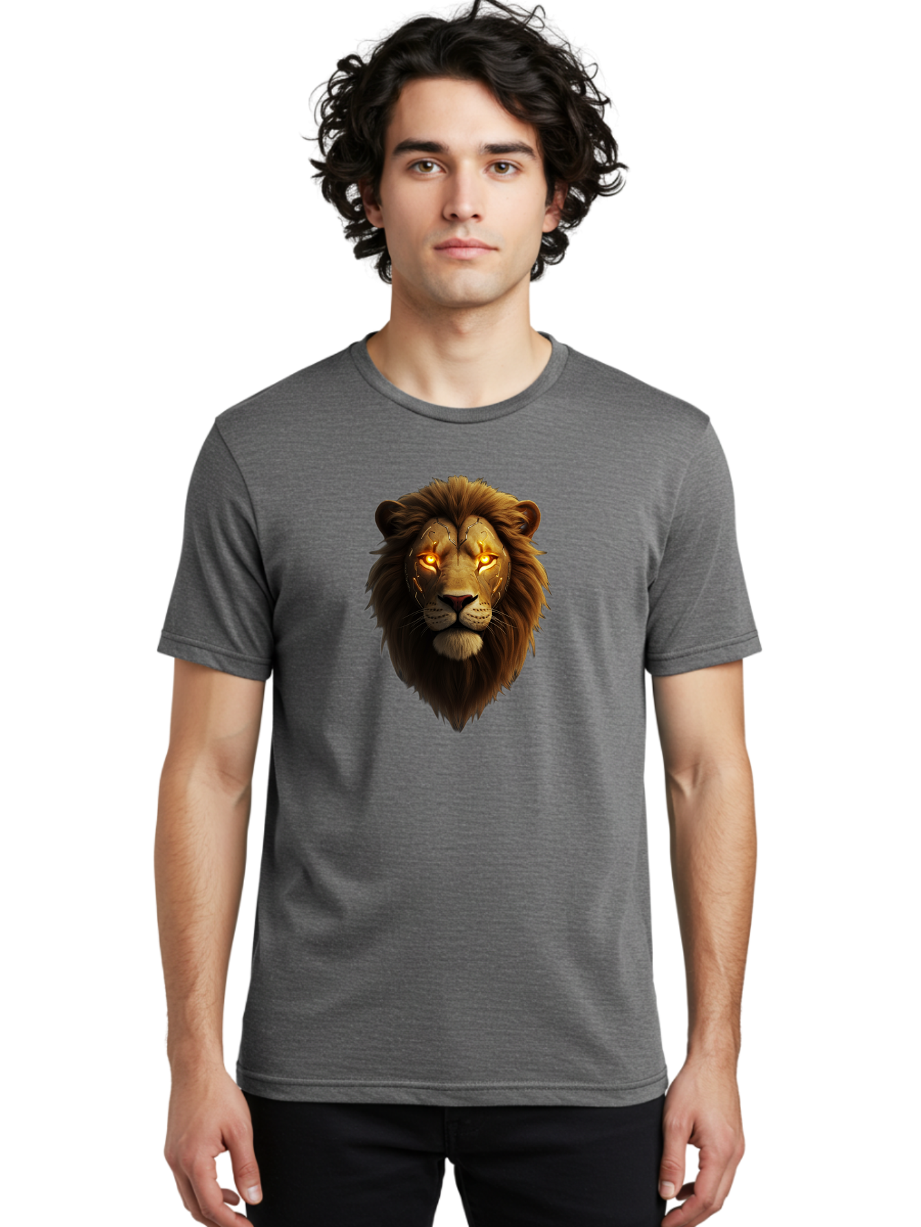 Lion-Head-6 Men'S Graphic Tee, 100% Cotton, Comfortable Casual Summer Wear, Machine Washable, Vintage Camera, Old Camera, Antique Camera, Black Camera, Classic Photography, Photography Equipment, Nostalgic Device, Film Camera, Camera Art Bao597
