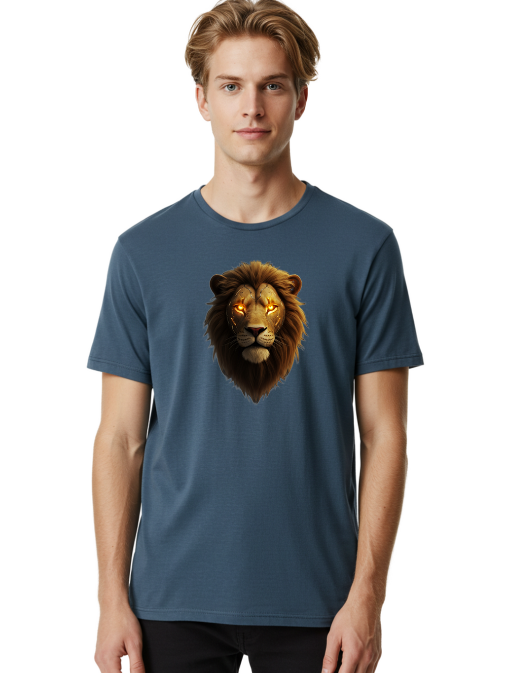 Lion-Head-6 Men'S Graphic Tee, 100% Cotton, Comfortable Casual Summer Wear, Machine Washable, Vintage Camera, Old Camera, Antique Camera, Black Camera, Classic Photography, Photography Equipment, Nostalgic Device, Film Camera, Camera Art Bao597