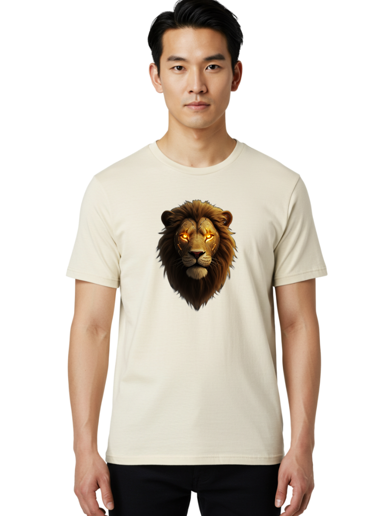 Lion-Head-6 Men'S Graphic Tee, 100% Cotton, Comfortable Casual Summer Wear, Machine Washable, Vintage Camera, Old Camera, Antique Camera, Black Camera, Classic Photography, Photography Equipment, Nostalgic Device, Film Camera, Camera Art Bao597