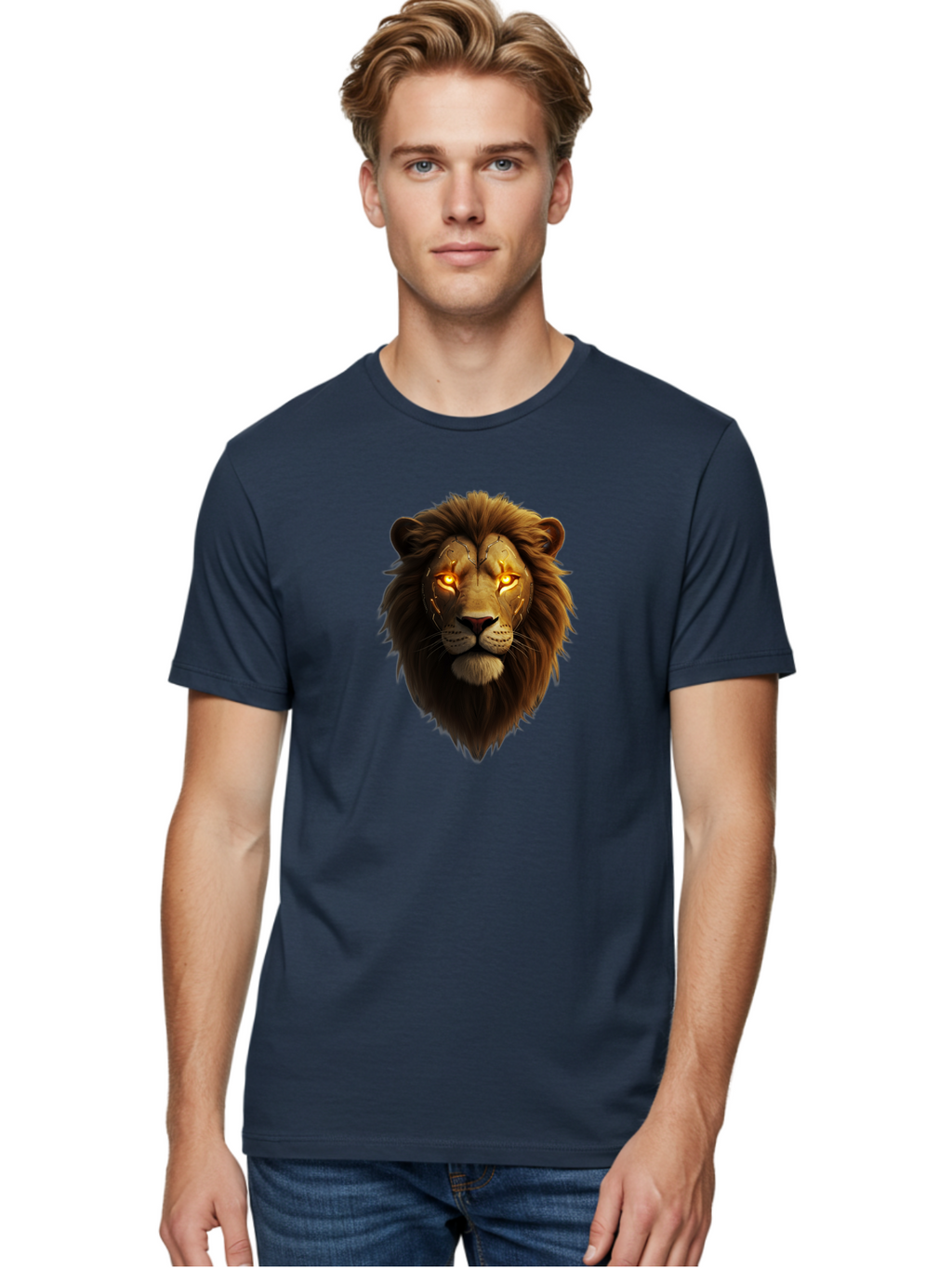 Lion-Head-6 Men'S Graphic Tee, 100% Cotton, Comfortable Casual Summer Wear, Machine Washable, Vintage Camera, Old Camera, Antique Camera, Black Camera, Classic Photography, Photography Equipment, Nostalgic Device, Film Camera, Camera Art Bao597