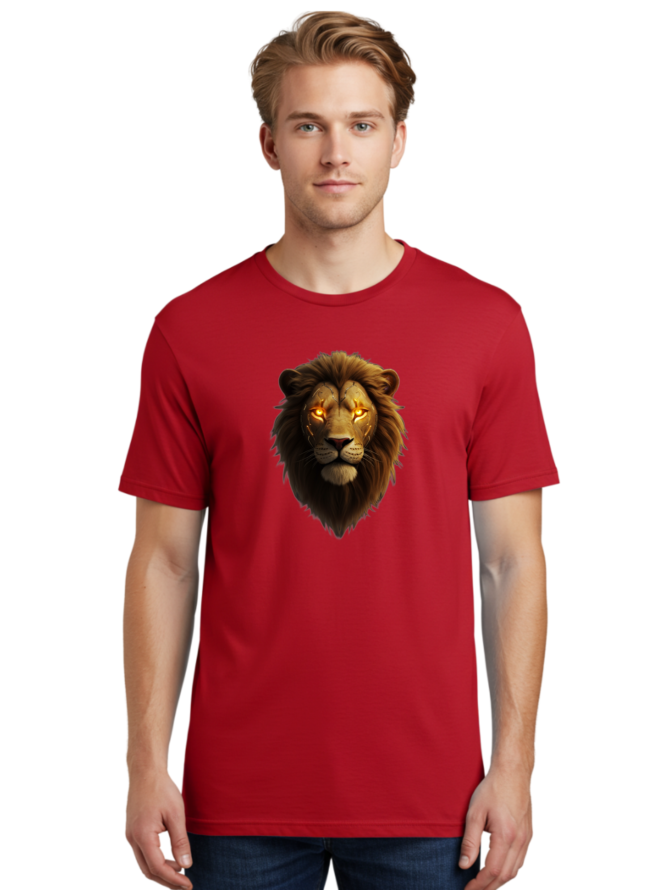 Lion-Head-6 Men'S Graphic Tee, 100% Cotton, Comfortable Casual Summer Wear, Machine Washable, Vintage Camera, Old Camera, Antique Camera, Black Camera, Classic Photography, Photography Equipment, Nostalgic Device, Film Camera, Camera Art Bao597