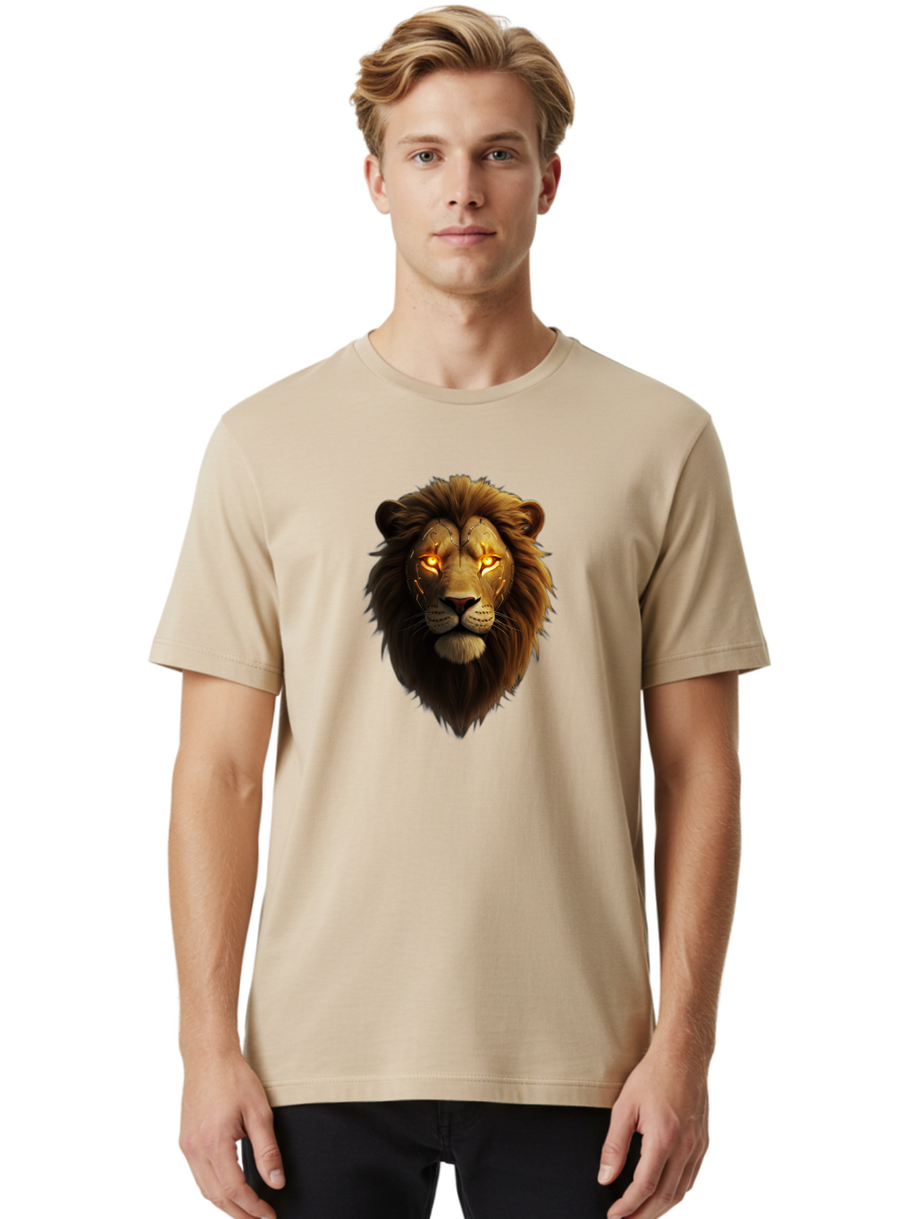 Lion-Head-6 Men'S Graphic Tee, 100% Cotton, Comfortable Casual Summer Wear, Machine Washable, Vintage Camera, Old Camera, Antique Camera, Black Camera, Classic Photography, Photography Equipment, Nostalgic Device, Film Camera, Camera Art Bao597