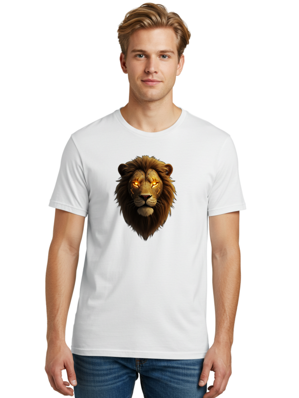 Lion-Head-6 Men'S Graphic Tee, 100% Cotton, Comfortable Casual Summer Wear, Machine Washable, Vintage Camera, Old Camera, Antique Camera, Black Camera, Classic Photography, Photography Equipment, Nostalgic Device, Film Camera, Camera Art Bao597