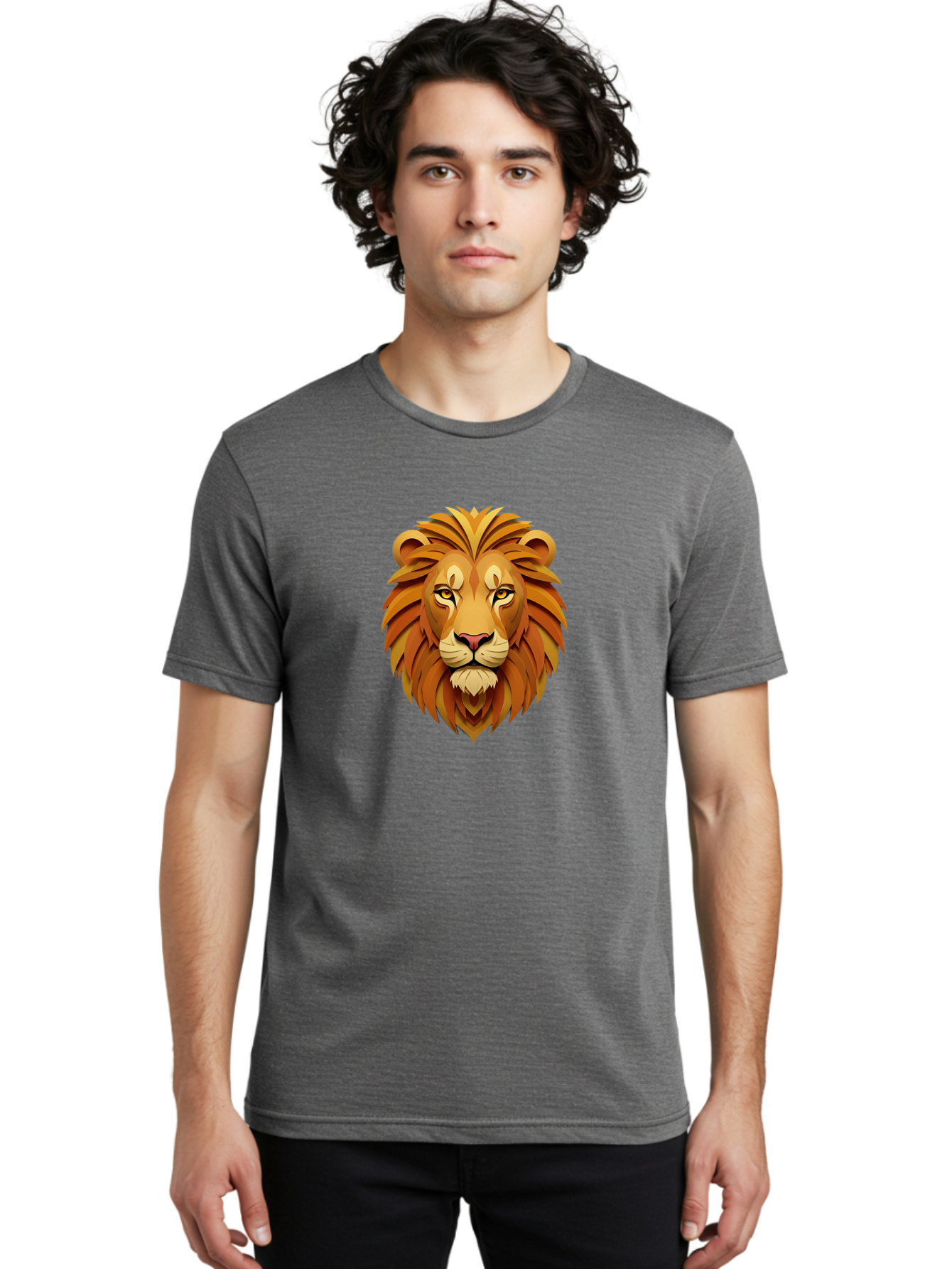 Lion-Head-7 Men'S Graphic Tee, 100% Cotton, Comfortable Casual Summer Wear, Machine Washable, Vintage Camera, Old Camera, Antique Camera, Black Camera, Classic Photography, Photography Equipment, Nostalgic Device, Film Camera, Camera Art Bao598