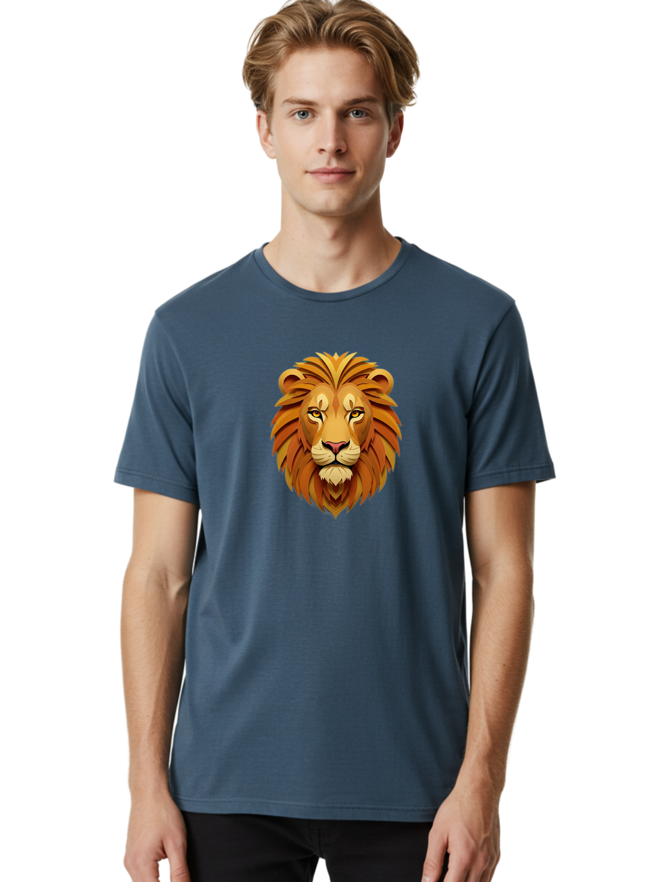 Lion-Head-7 Men'S Graphic Tee, 100% Cotton, Comfortable Casual Summer Wear, Machine Washable, Vintage Camera, Old Camera, Antique Camera, Black Camera, Classic Photography, Photography Equipment, Nostalgic Device, Film Camera, Camera Art Bao598