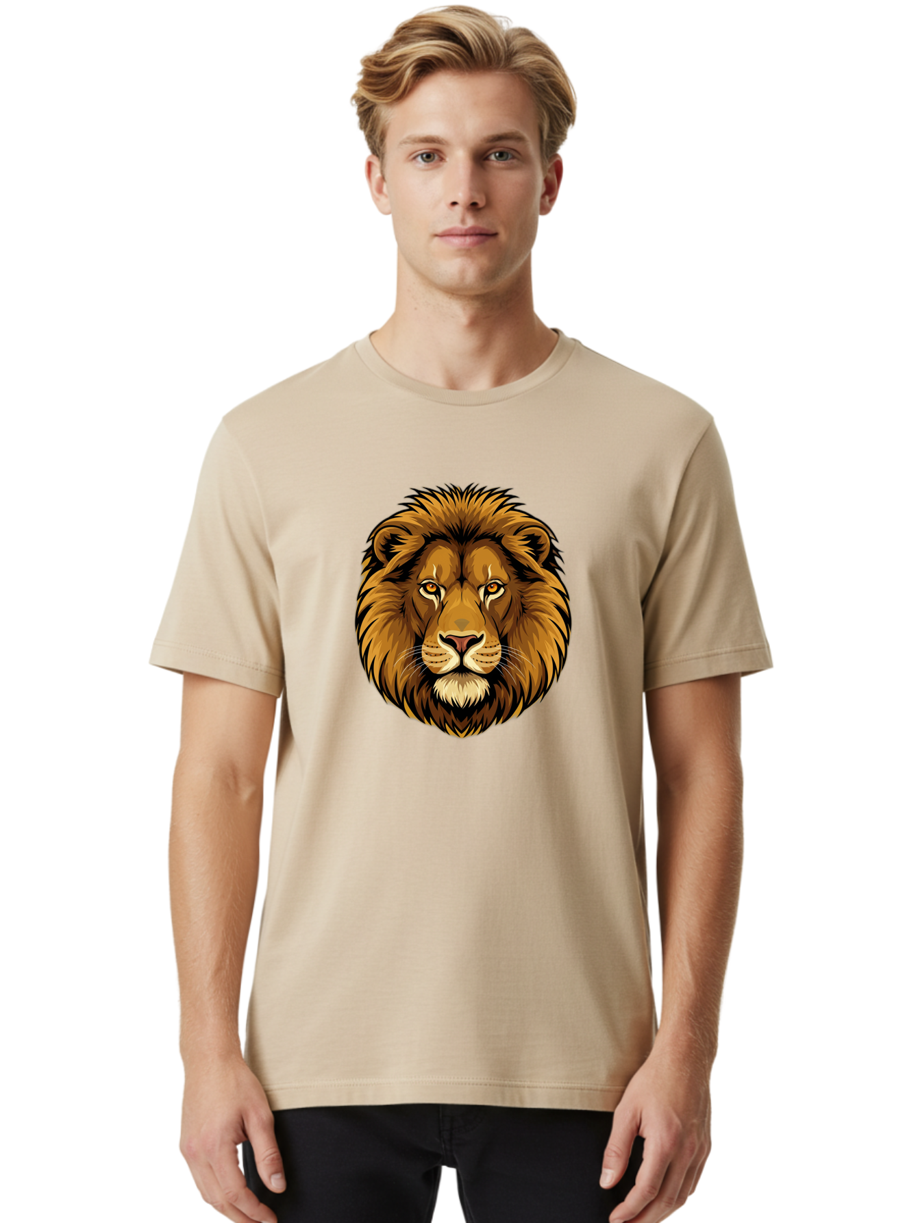 Lion-Head-8 Men'S Graphic Tee, 100% Cotton, Comfortable Casual Summer Wear, Machine Washable, Vintage Camera, Old Camera, Antique Camera, Black Camera, Classic Photography, Photography Equipment, Nostalgic Device, Film Camera, Camera Art Bao599