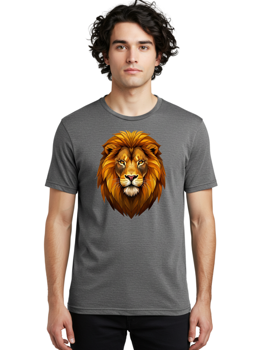 Lion-Head-9 Men'S Graphic Tee, 100% Cotton, Comfortable Casual Summer Wear, Machine Washable, Vintage Camera, Old Camera, Antique Camera, Black Camera, Classic Photography, Photography Equipment, Nostalgic Device, Film Camera, Camera Art Bao600