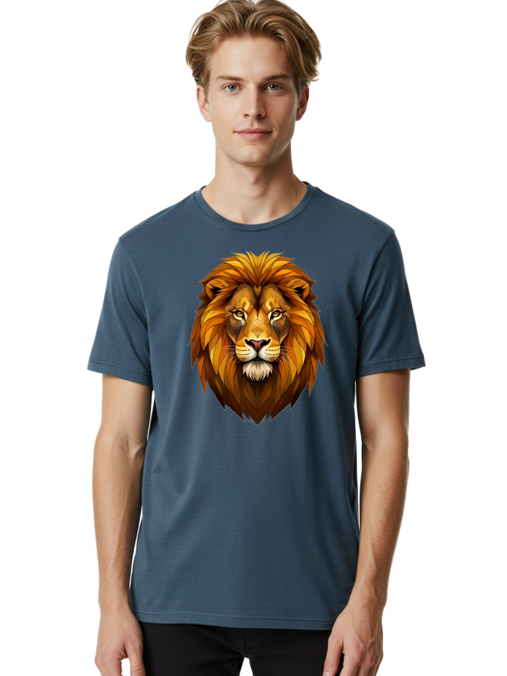 Lion-Head-9 Men'S Graphic Tee, 100% Cotton, Comfortable Casual Summer Wear, Machine Washable, Vintage Camera, Old Camera, Antique Camera, Black Camera, Classic Photography, Photography Equipment, Nostalgic Device, Film Camera, Camera Art Bao600