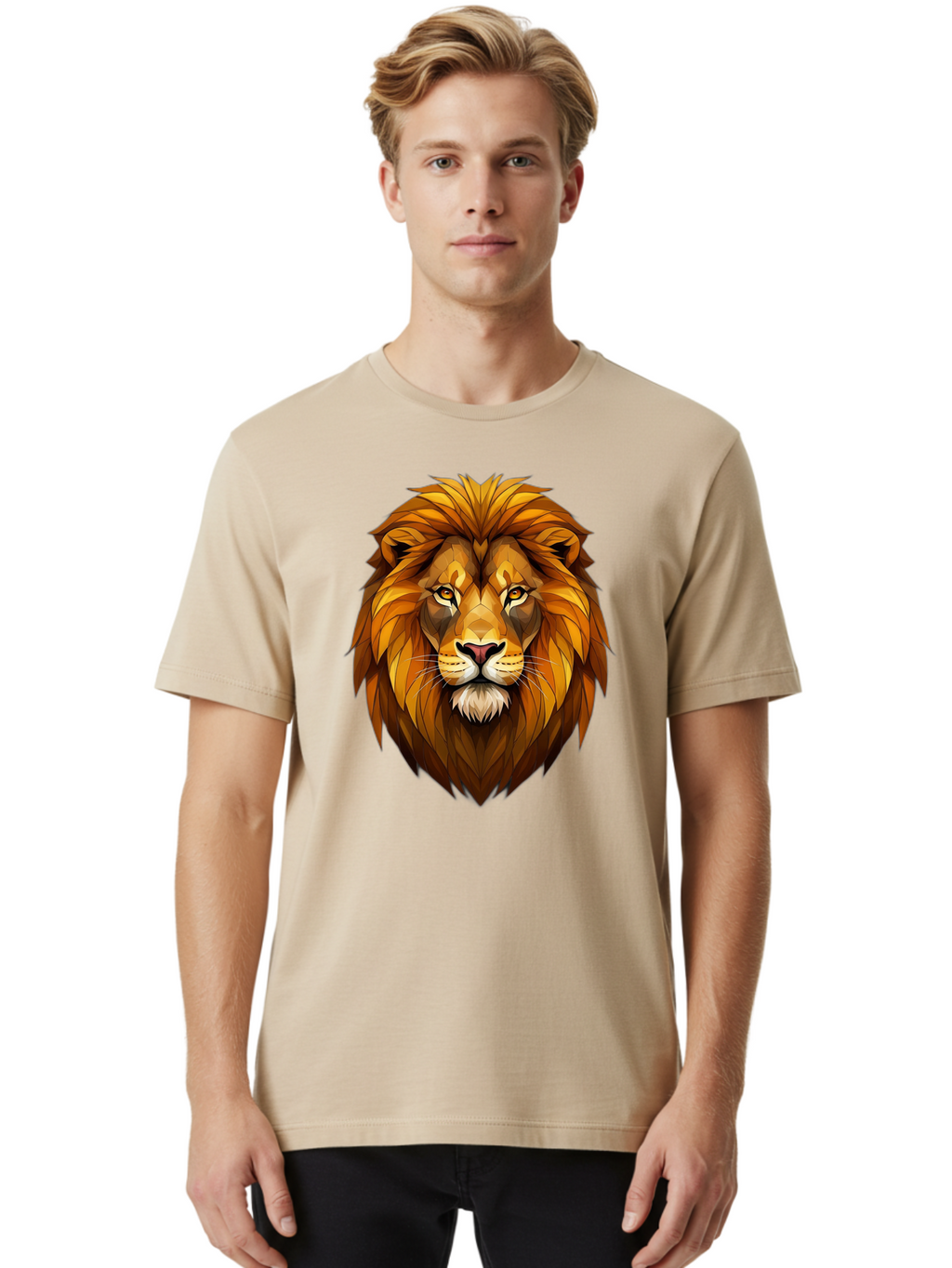 Lion-Head-9 Men'S Graphic Tee, 100% Cotton, Comfortable Casual Summer Wear, Machine Washable, Vintage Camera, Old Camera, Antique Camera, Black Camera, Classic Photography, Photography Equipment, Nostalgic Device, Film Camera, Camera Art Bao600