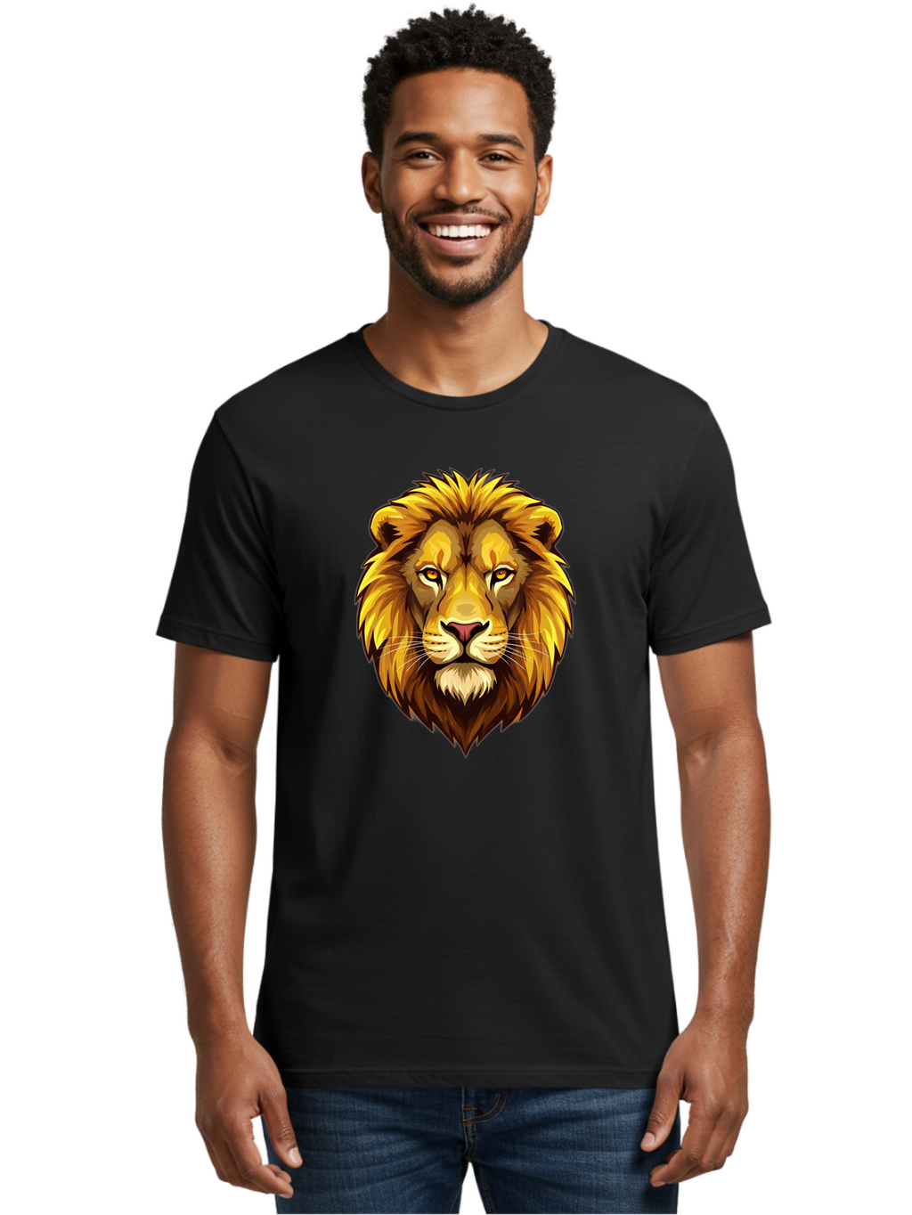 Lion-Head-Logo Men'S Graphic Tee, 100% Cotton, Comfortable Casual Summer Wear, Machine Washable, Vintage Camera, Old Camera, Antique Camera, Black Camera, Classic Photography, Photography Equipment, Nostalgic Device, Film Camera, Camera Art Bao601