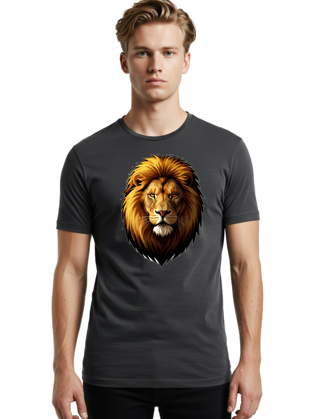 Lion-Head Men'S Graphic Tee, 100% Cotton, Comfortable Casual Summer Wear, Machine Washable, Vintage Camera, Old Camera, Antique Camera, Black Camera, Classic Photography, Photography Equipment, Nostalgic Device, Film Camera, Camera Art Bao602