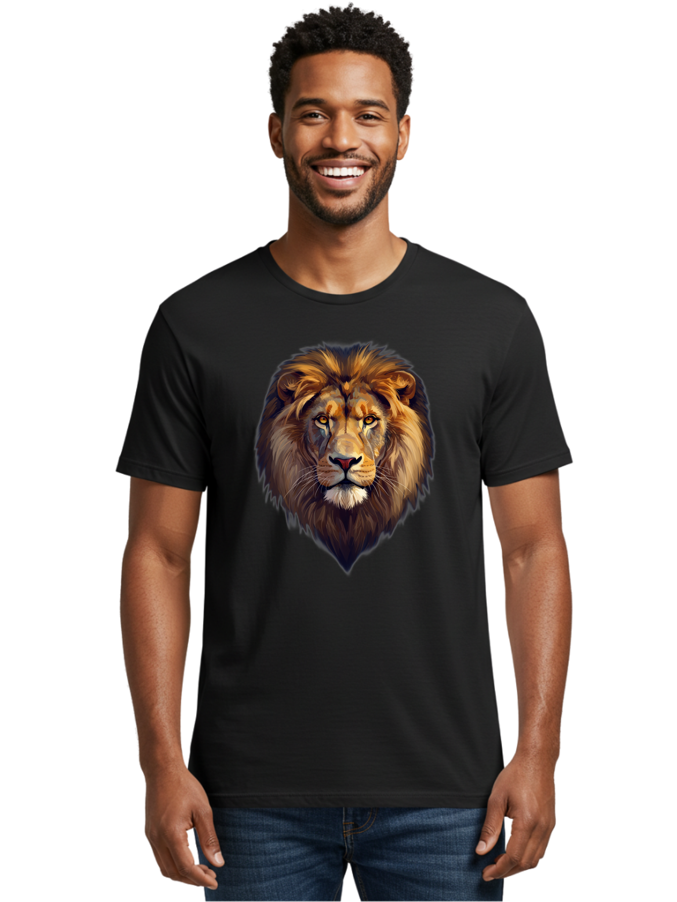 Lion-Portrait Men'S Graphic Tee, 100% Cotton, Comfortable Casual Summer Wear, Machine Washable, Vintage Camera, Old Camera, Antique Camera, Black Camera, Classic Photography, Photography Equipment, Nostalgic Device, Film Camera, Camera Art Bao604