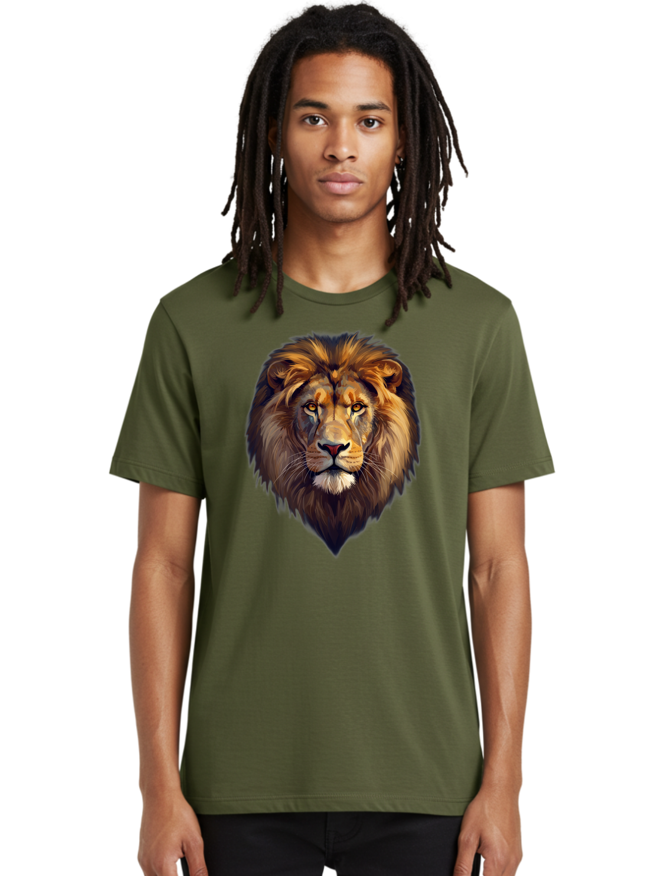 Lion-Portrait Men'S Graphic Tee, 100% Cotton, Comfortable Casual Summer Wear, Machine Washable, Vintage Camera, Old Camera, Antique Camera, Black Camera, Classic Photography, Photography Equipment, Nostalgic Device, Film Camera, Camera Art Bao604