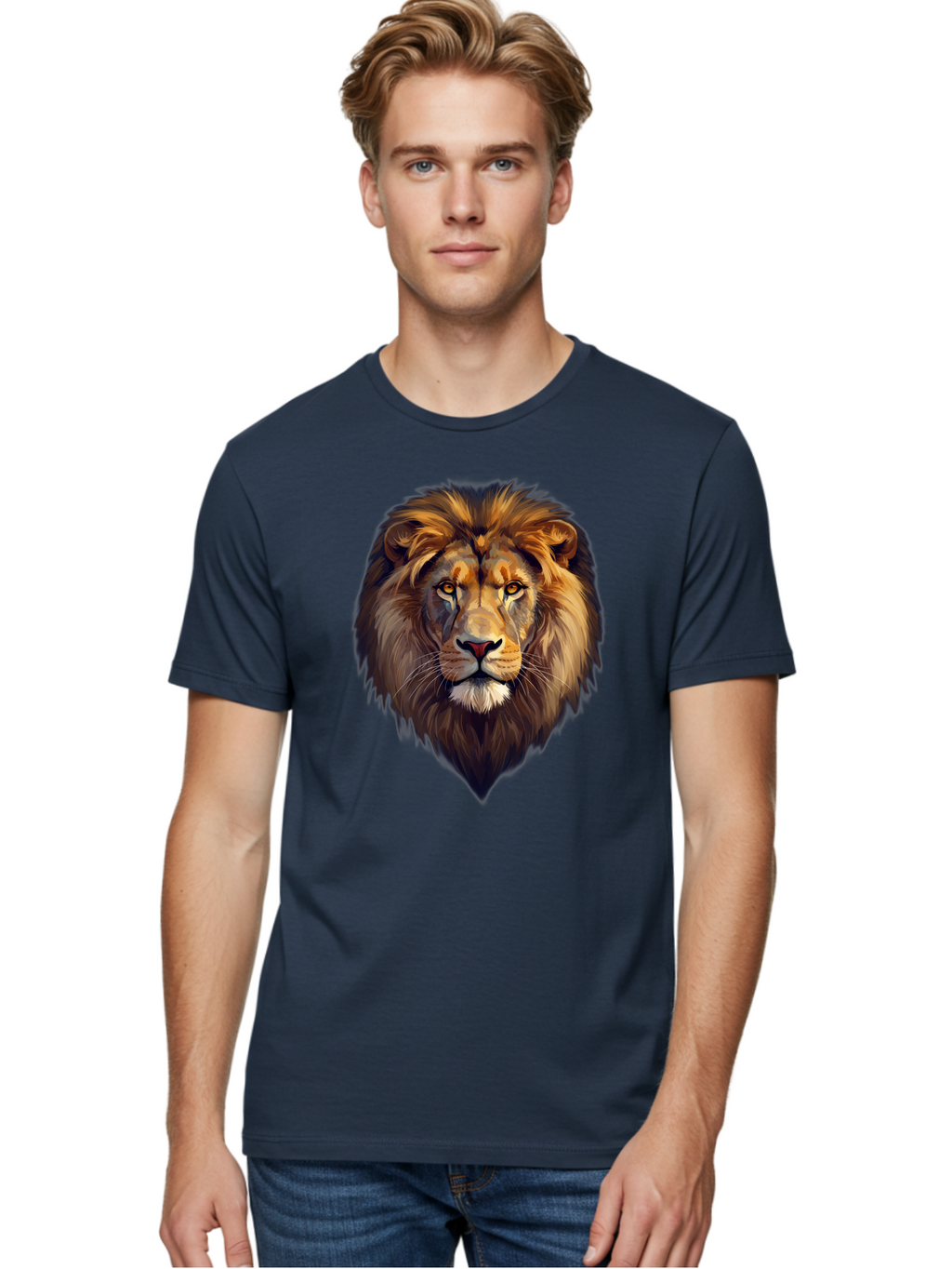 Lion-Portrait Men'S Graphic Tee, 100% Cotton, Comfortable Casual Summer Wear, Machine Washable, Vintage Camera, Old Camera, Antique Camera, Black Camera, Classic Photography, Photography Equipment, Nostalgic Device, Film Camera, Camera Art Bao604