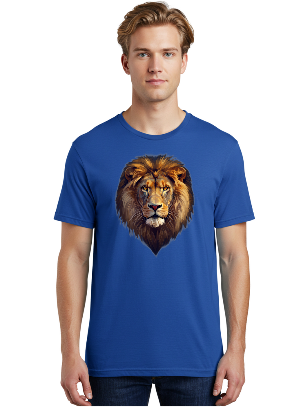 Lion-Portrait Men'S Graphic Tee, 100% Cotton, Comfortable Casual Summer Wear, Machine Washable, Vintage Camera, Old Camera, Antique Camera, Black Camera, Classic Photography, Photography Equipment, Nostalgic Device, Film Camera, Camera Art Bao604