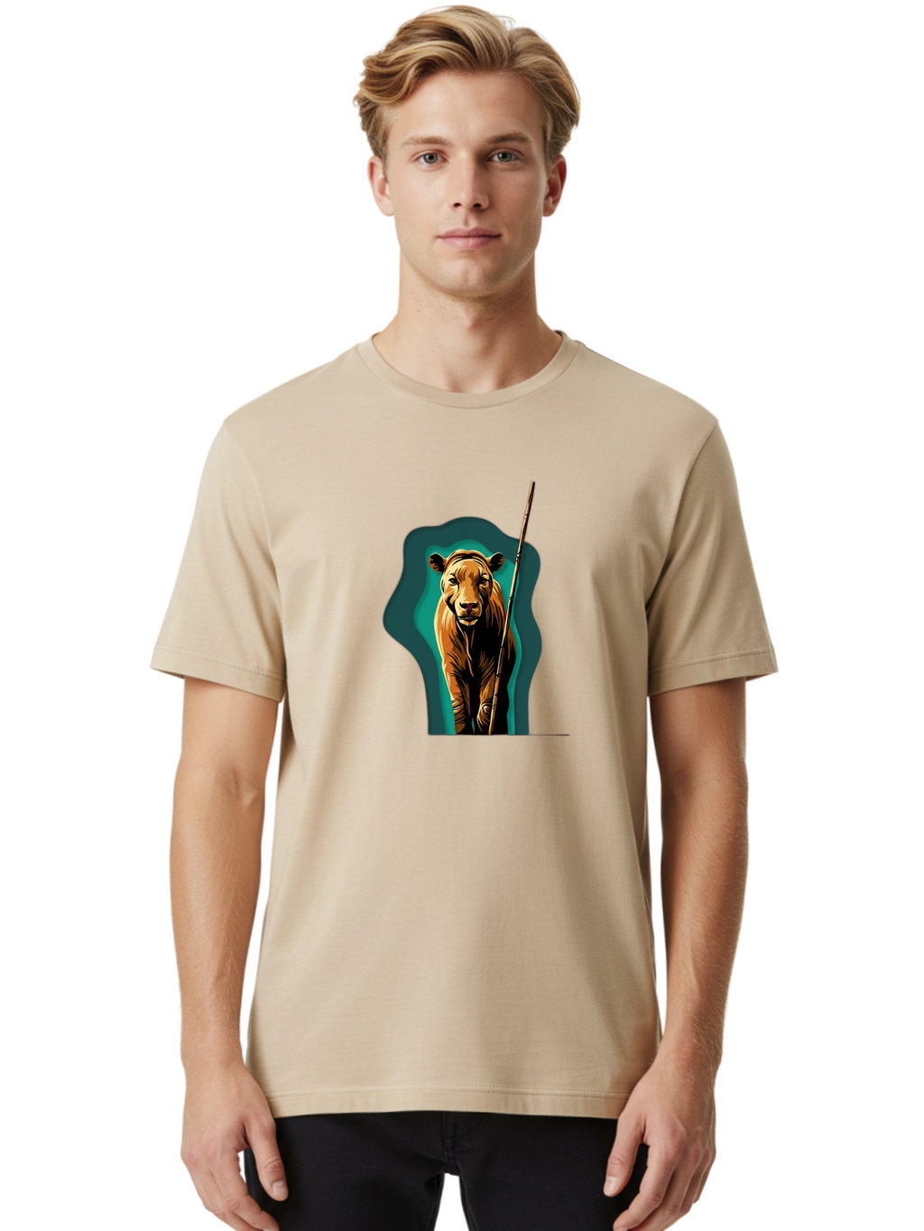 Lion-With-Spear Men'S Graphic Tee, 100% Cotton, Comfortable Casual Summer Wear, Machine Washable, Vintage Camera, Old Camera, Antique Camera, Black Camera, Classic Photography, Photography Equipment, Nostalgic Device, Film Camera, Camera Art Bao605