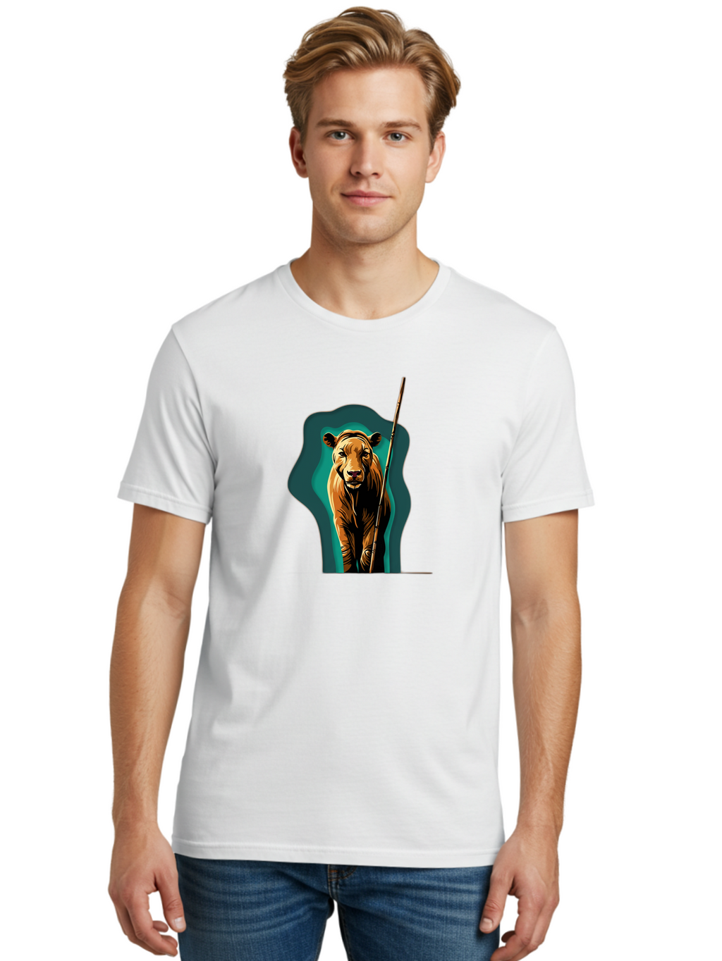 Lion-With-Spear Men'S Graphic Tee, 100% Cotton, Comfortable Casual Summer Wear, Machine Washable, Vintage Camera, Old Camera, Antique Camera, Black Camera, Classic Photography, Photography Equipment, Nostalgic Device, Film Camera, Camera Art Bao605