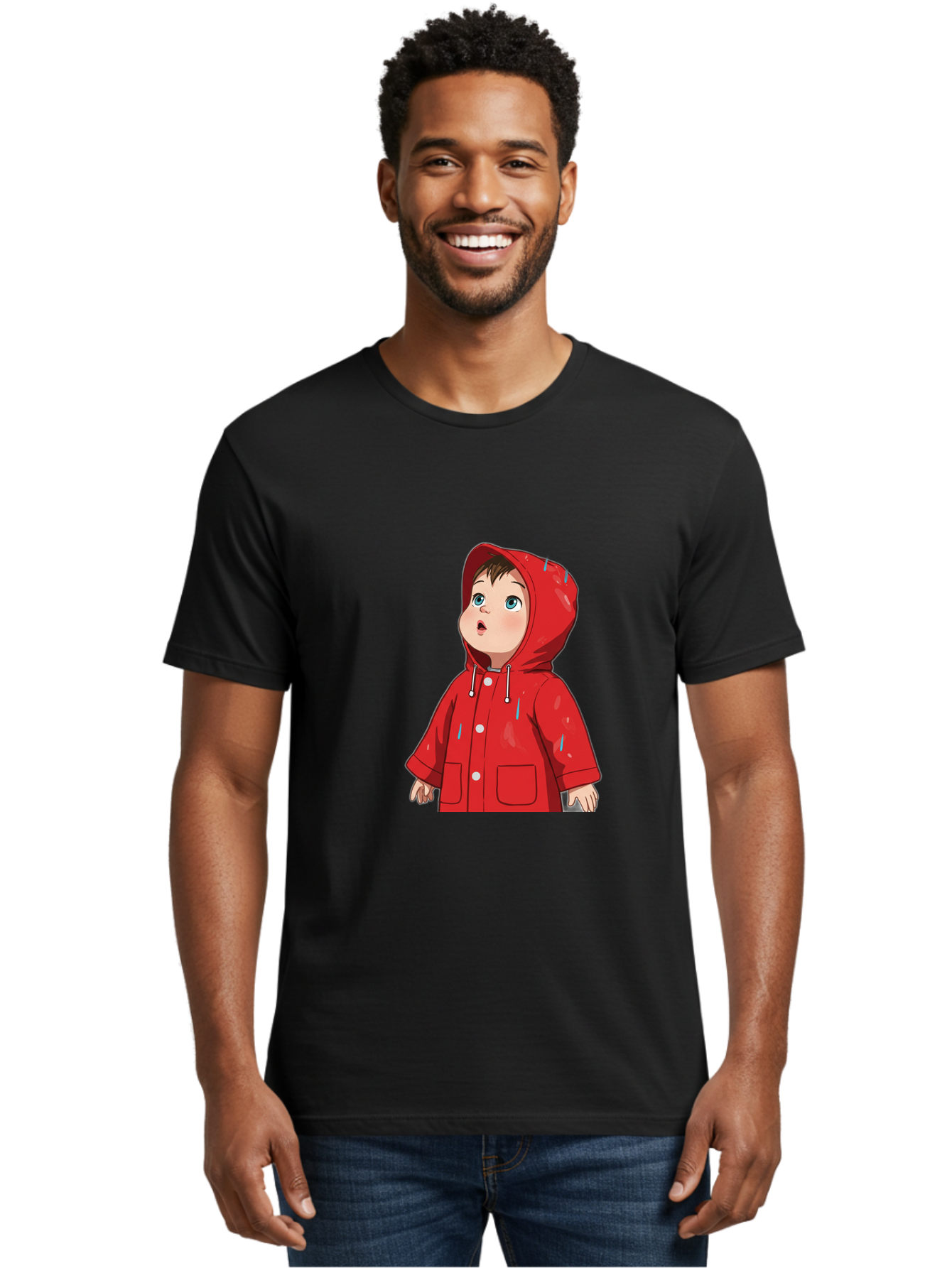 Little-Boy-Red-Raincoat Men'S Graphic Tee, 100% Cotton, Comfortable Casual Summer Wear, Machine Washable, Vintage Camera, Old Camera, Antique Camera, Black Camera, Classic Photography, Photography Equipment, Nostalgic Device, Film Camera, Bao607
