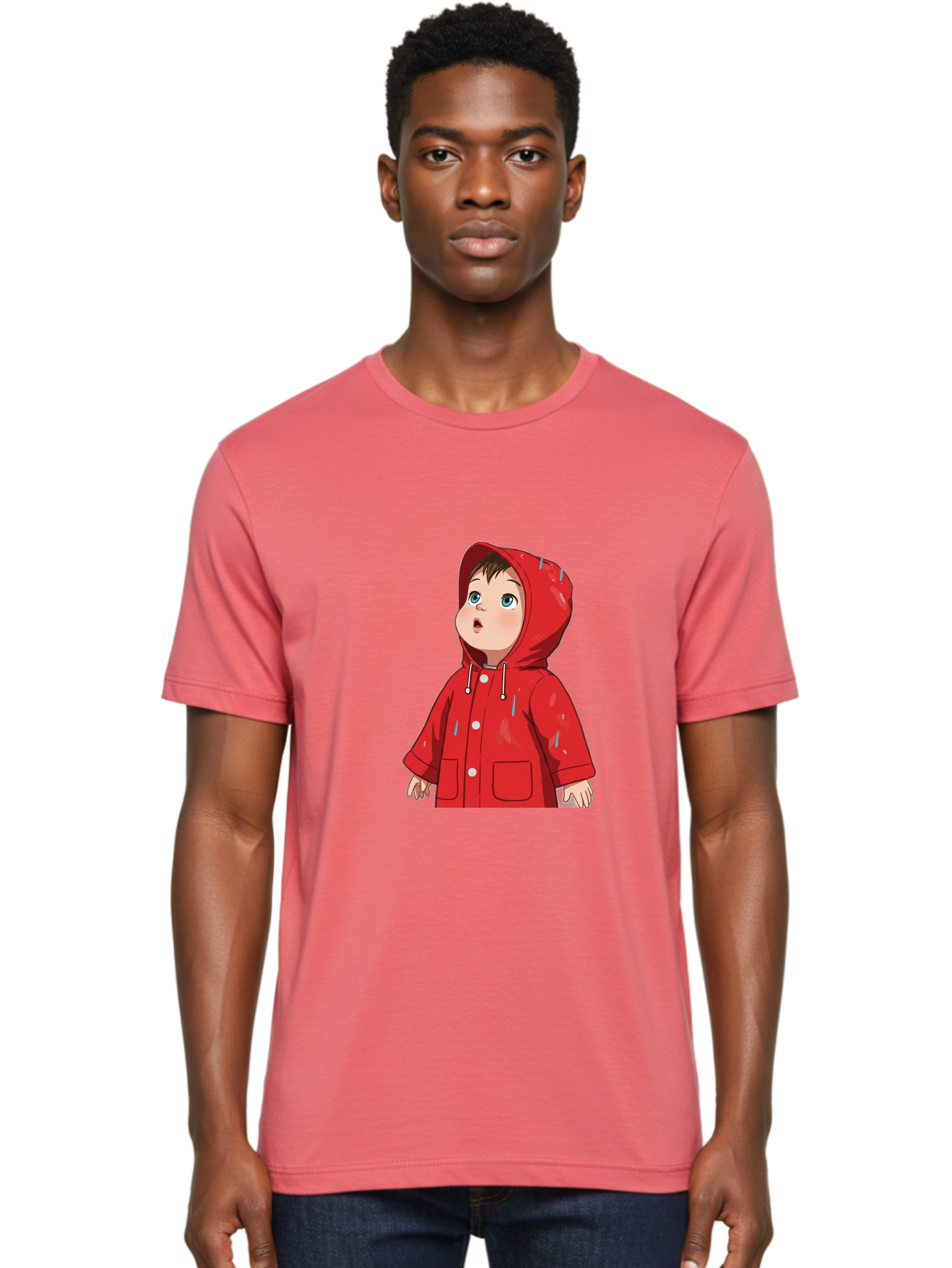 Little-Boy-Red-Raincoat Men'S Graphic Tee, 100% Cotton, Comfortable Casual Summer Wear, Machine Washable, Vintage Camera, Old Camera, Antique Camera, Black Camera, Classic Photography, Photography Equipment, Nostalgic Device, Film Camera, Bao607