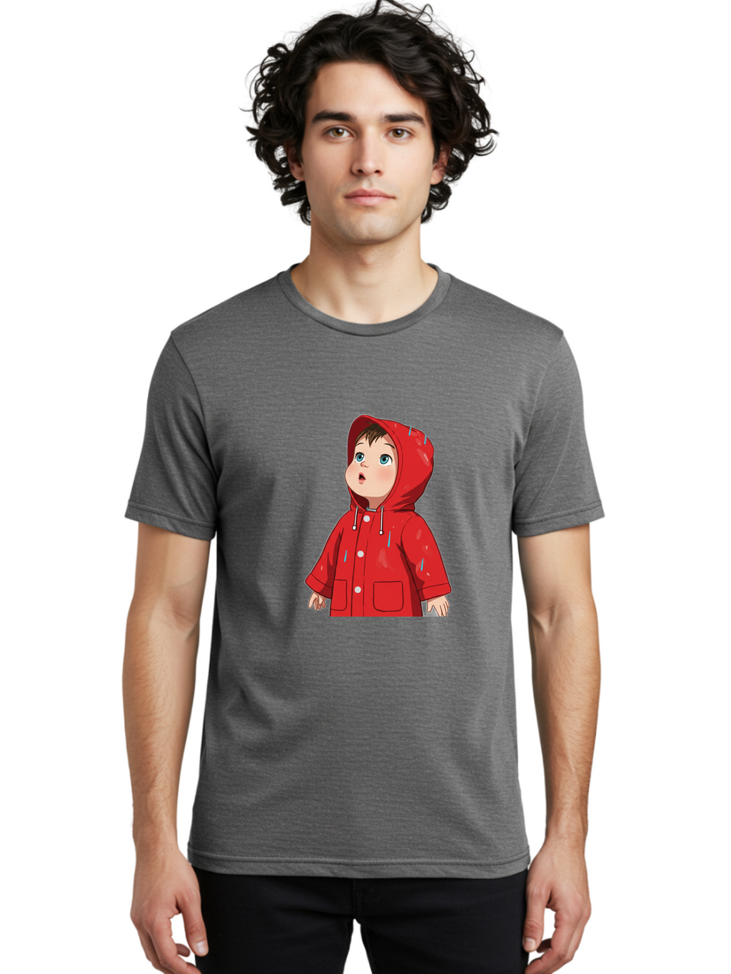 Little-Boy-Red-Raincoat Men'S Graphic Tee, 100% Cotton, Comfortable Casual Summer Wear, Machine Washable, Vintage Camera, Old Camera, Antique Camera, Black Camera, Classic Photography, Photography Equipment, Nostalgic Device, Film Camera, Bao607