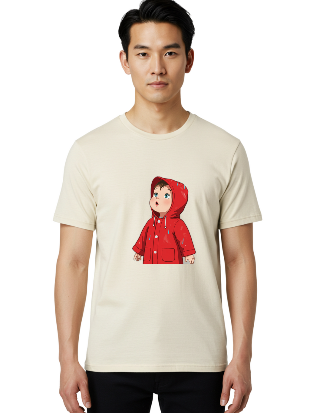 Little-Boy-Red-Raincoat Men'S Graphic Tee, 100% Cotton, Comfortable Casual Summer Wear, Machine Washable, Vintage Camera, Old Camera, Antique Camera, Black Camera, Classic Photography, Photography Equipment, Nostalgic Device, Film Camera, Bao607