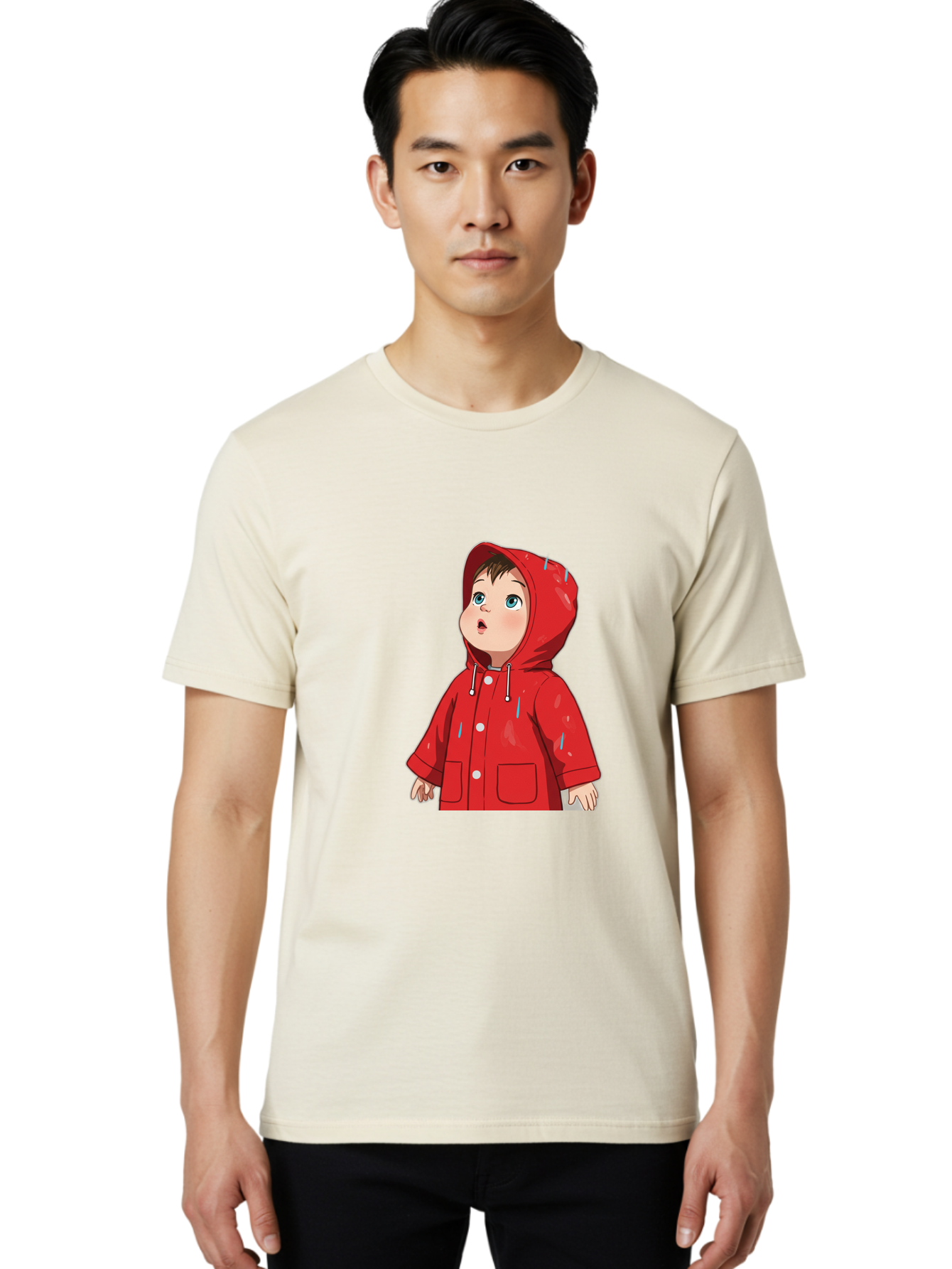 Little-Boy-Red-Raincoat Men'S Graphic Tee, 100% Cotton, Comfortable Casual Summer Wear, Machine Washable, Vintage Camera, Old Camera, Antique Camera, Black Camera, Classic Photography, Photography Equipment, Nostalgic Device, Film Camera, Bao607
