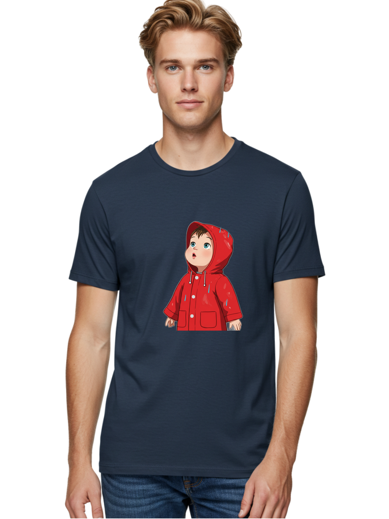 Little-Boy-Red-Raincoat Men'S Graphic Tee, 100% Cotton, Comfortable Casual Summer Wear, Machine Washable, Vintage Camera, Old Camera, Antique Camera, Black Camera, Classic Photography, Photography Equipment, Nostalgic Device, Film Camera, Bao607