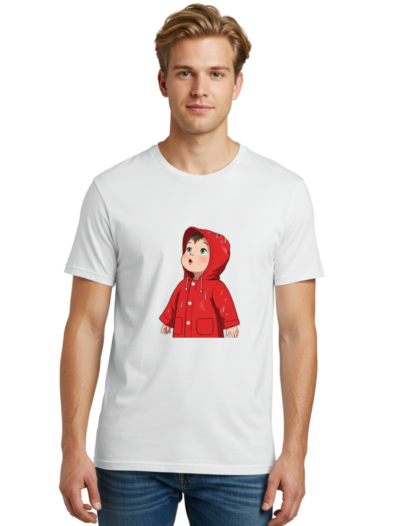 Little-Boy-Red-Raincoat Men'S Graphic Tee, 100% Cotton, Comfortable Casual Summer Wear, Machine Washable, Vintage Camera, Old Camera, Antique Camera, Black Camera, Classic Photography, Photography Equipment, Nostalgic Device, Film Camera, Bao607