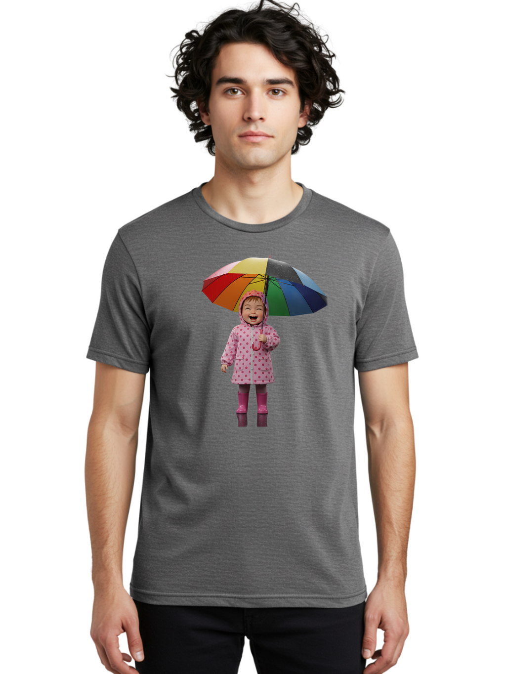 Little-Girl-With-Rainbow-Umbrella Men'S Graphic Tee, 100% Cotton, Comfortable Casual Summer Wear, Machine Washable, Vintage Camera, Old Camera, Antique Camera, Black Camera, Classic Photography, Photography Equipment, Nostalgic Device, Bao608