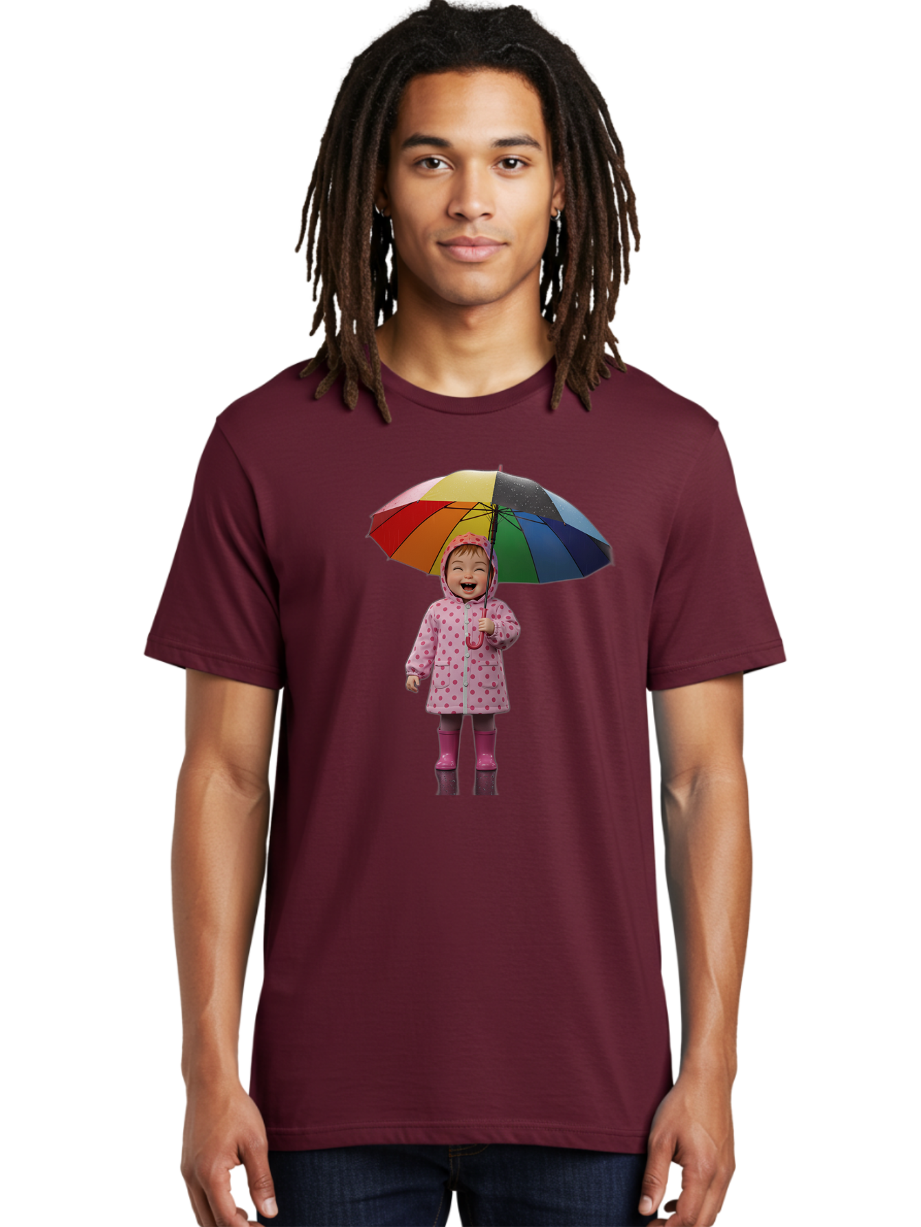 Little-Girl-With-Rainbow-Umbrella Men'S Graphic Tee, 100% Cotton, Comfortable Casual Summer Wear, Machine Washable, Vintage Camera, Old Camera, Antique Camera, Black Camera, Classic Photography, Photography Equipment, Nostalgic Device, Bao608