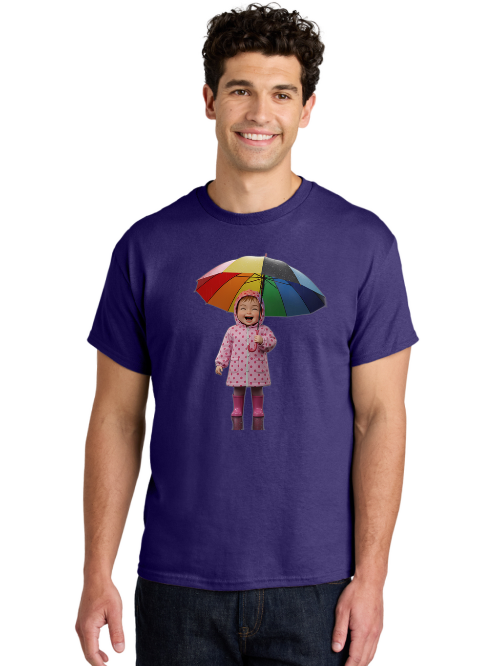 Little-Girl-With-Rainbow-Umbrella Men'S Graphic Tee, 100% Cotton, Comfortable Casual Summer Wear, Machine Washable, Vintage Camera, Old Camera, Antique Camera, Black Camera, Classic Photography, Photography Equipment, Nostalgic Device, Bao608
