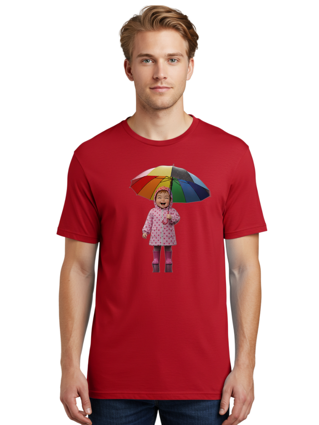 Little-Girl-With-Rainbow-Umbrella Men'S Graphic Tee, 100% Cotton, Comfortable Casual Summer Wear, Machine Washable, Vintage Camera, Old Camera, Antique Camera, Black Camera, Classic Photography, Photography Equipment, Nostalgic Device, Bao608