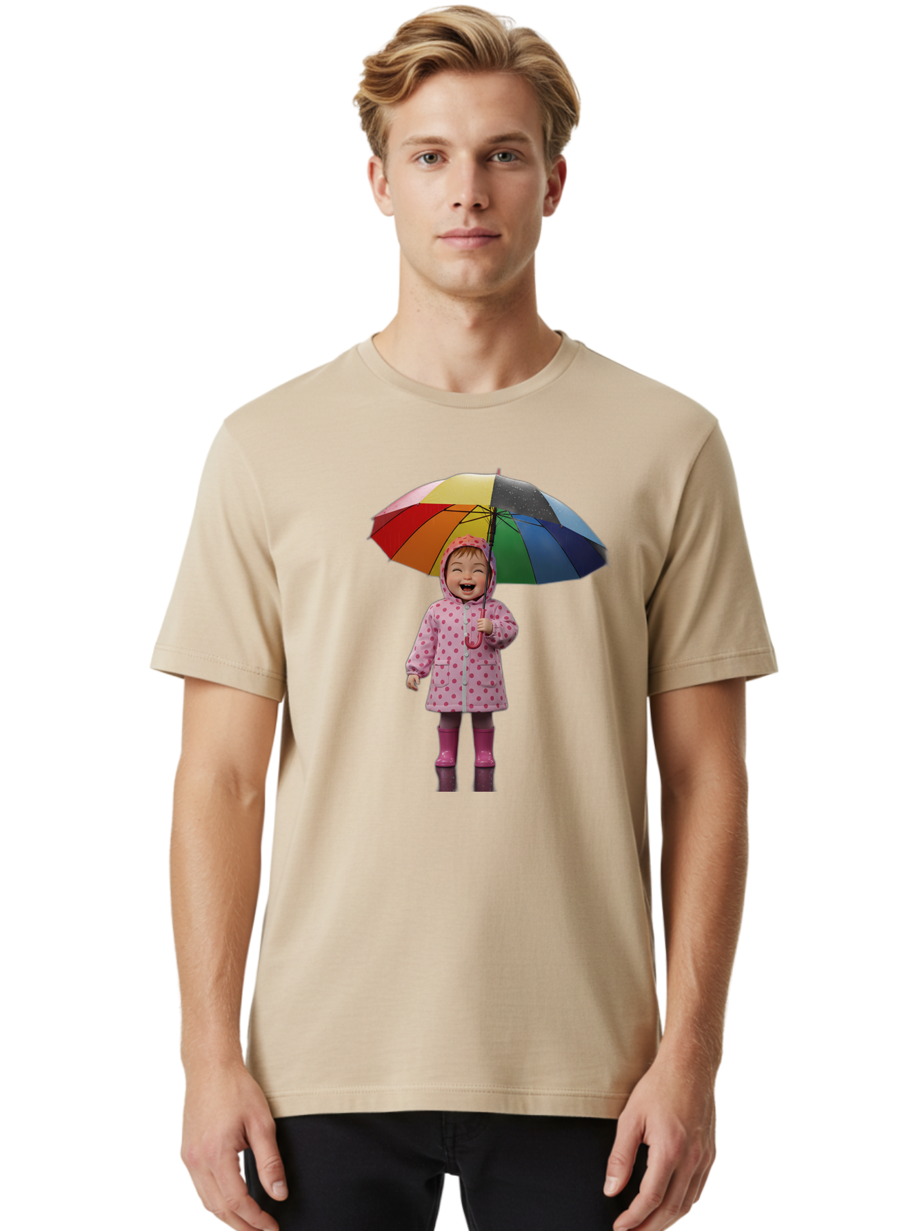 Little-Girl-With-Rainbow-Umbrella Men'S Graphic Tee, 100% Cotton, Comfortable Casual Summer Wear, Machine Washable, Vintage Camera, Old Camera, Antique Camera, Black Camera, Classic Photography, Photography Equipment, Nostalgic Device, Bao608