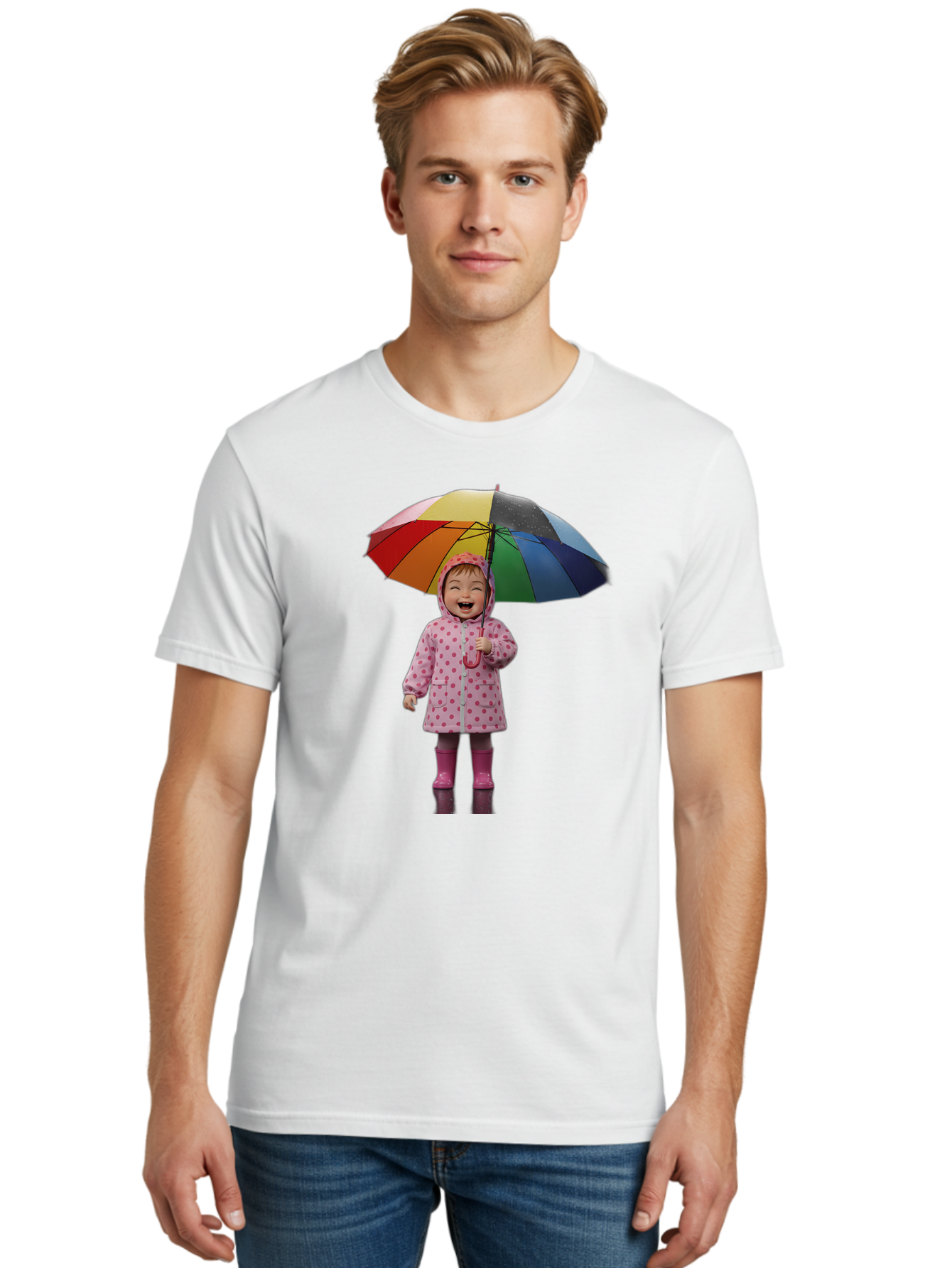 Little-Girl-With-Rainbow-Umbrella Men'S Graphic Tee, 100% Cotton, Comfortable Casual Summer Wear, Machine Washable, Vintage Camera, Old Camera, Antique Camera, Black Camera, Classic Photography, Photography Equipment, Nostalgic Device, Bao608
